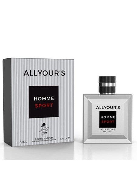 All Yours Homme Sport for Men Eau de Parfum 100ml - for Him (Smells like Allure Sport)