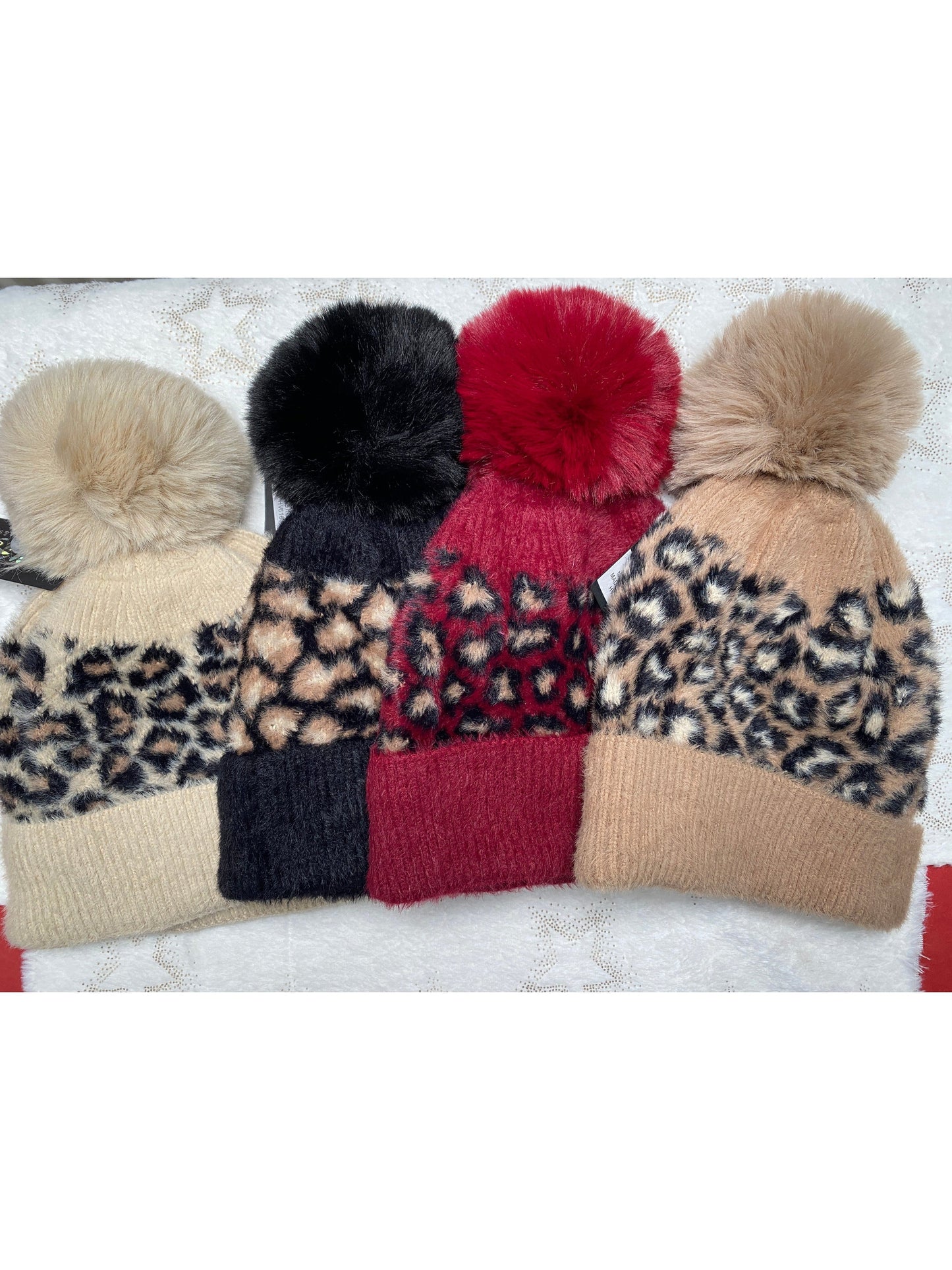 Fleecy Lined Animal Print Hat