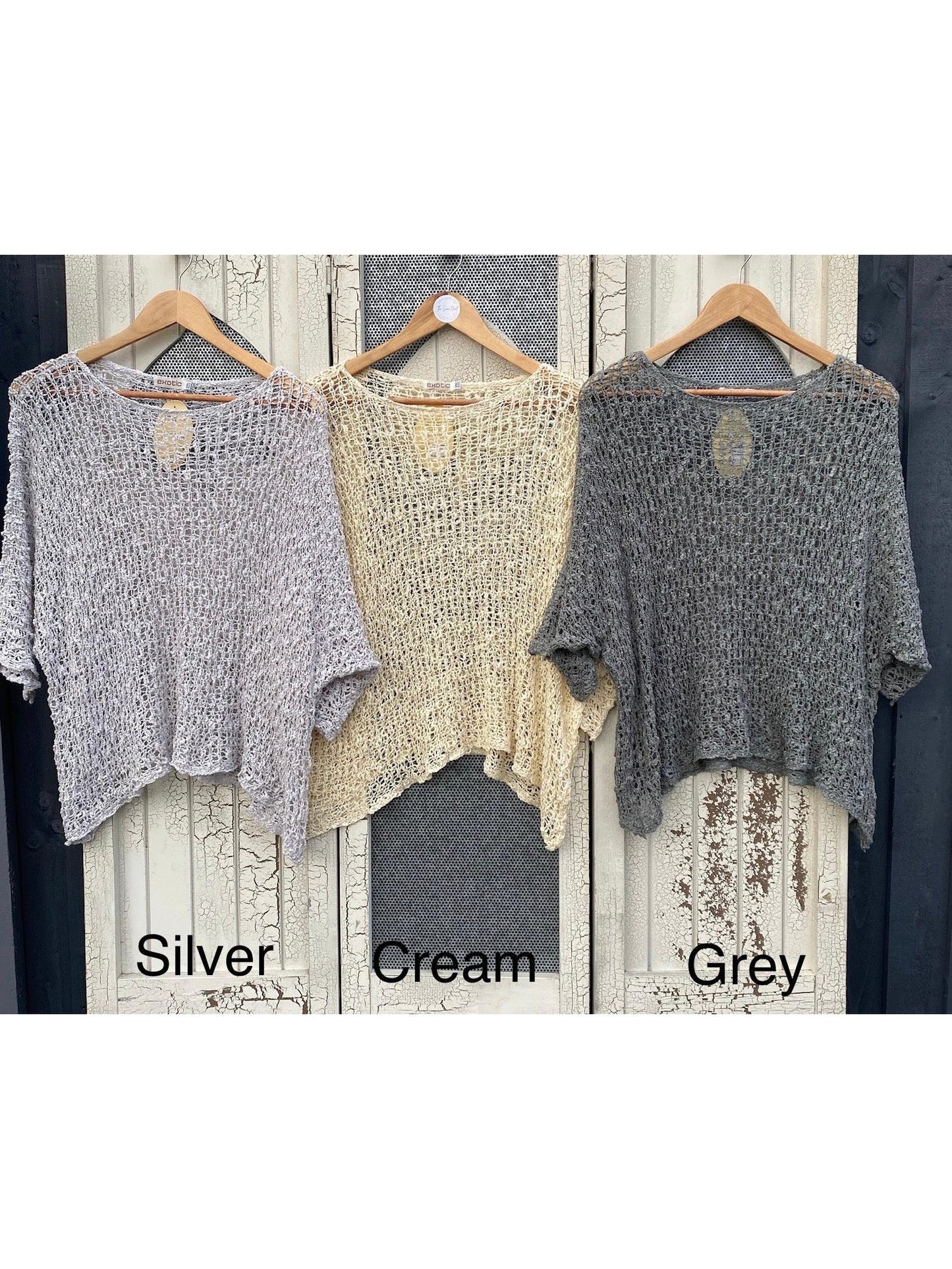 Ladies Popcorn Crochet Layering Top - Various Colours