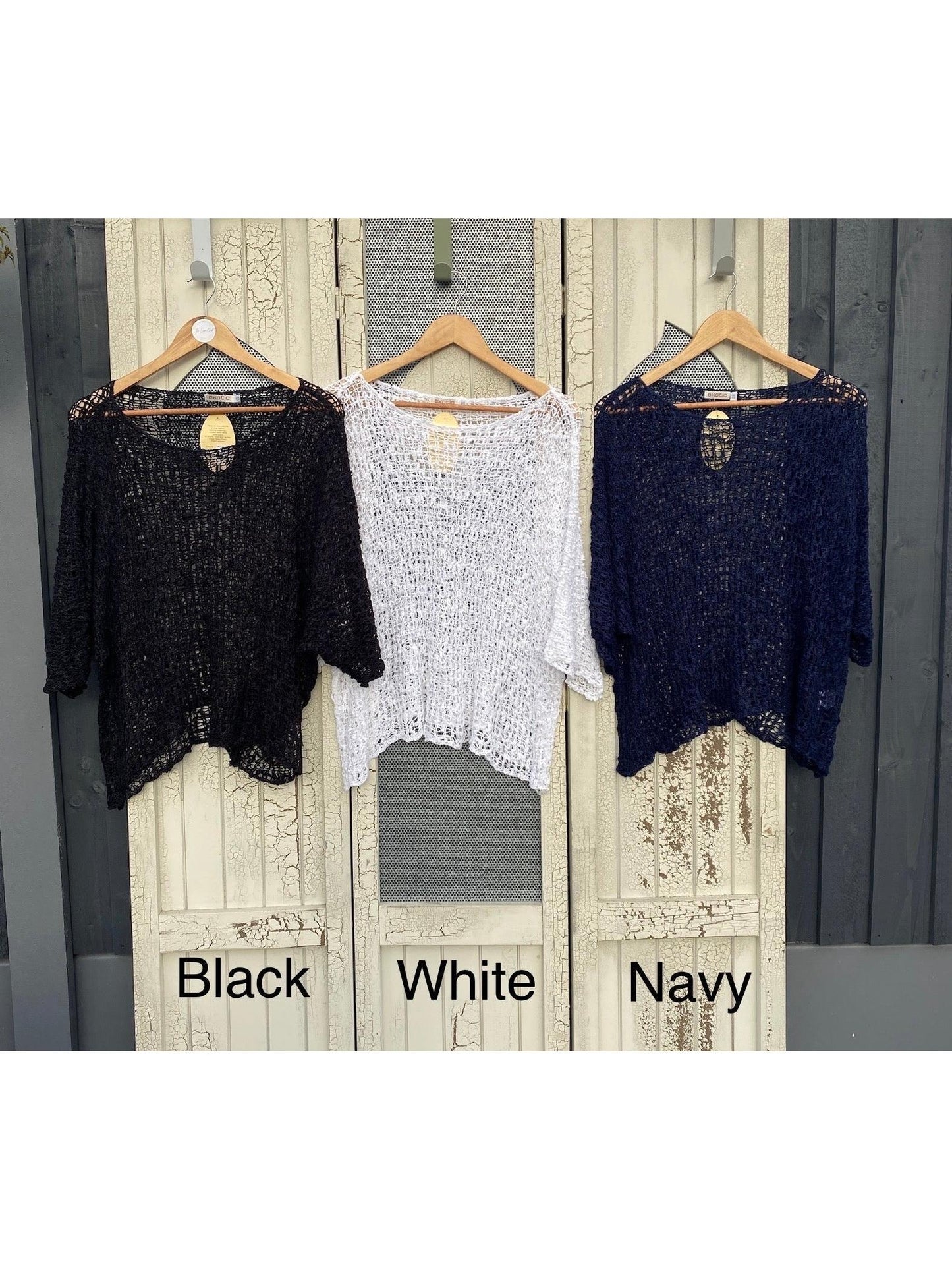 Ladies Popcorn Crochet Layering Top - Various Colours