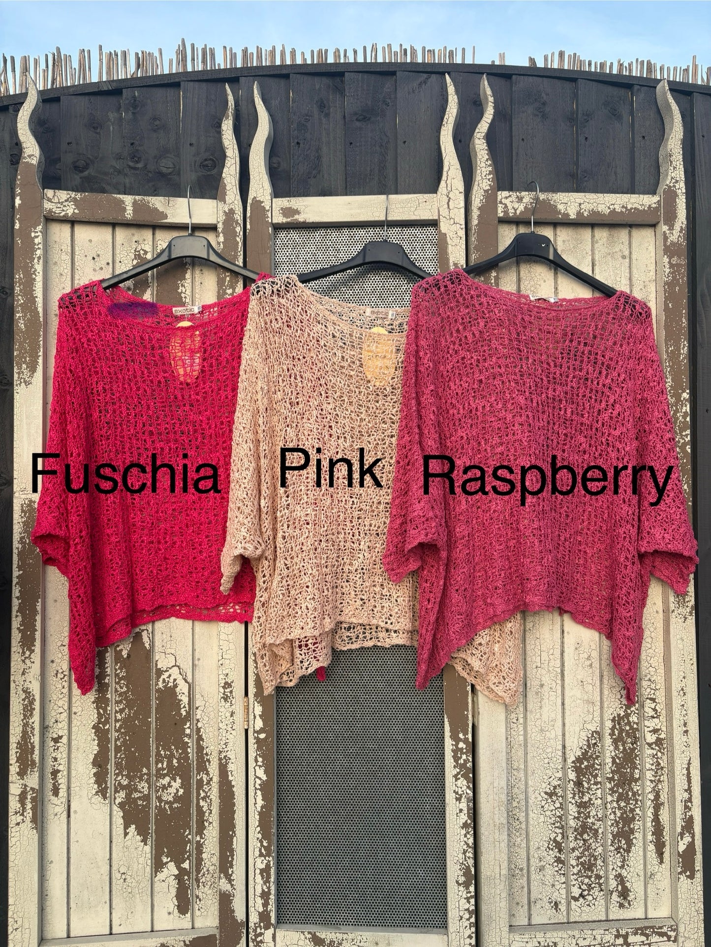 Ladies Popcorn Crochet Layering Top - Various Colours