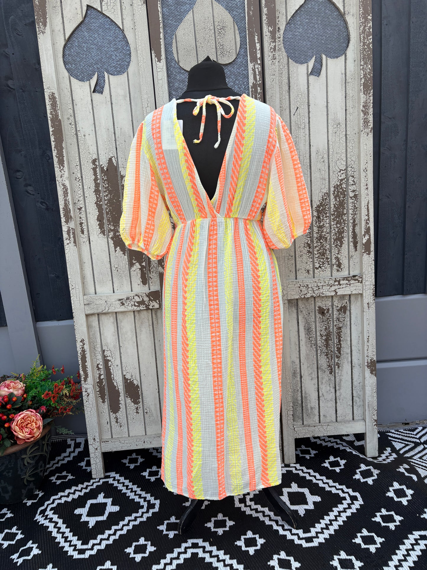 Made in Italy – Aztec Pillow Cotton Summer Dress