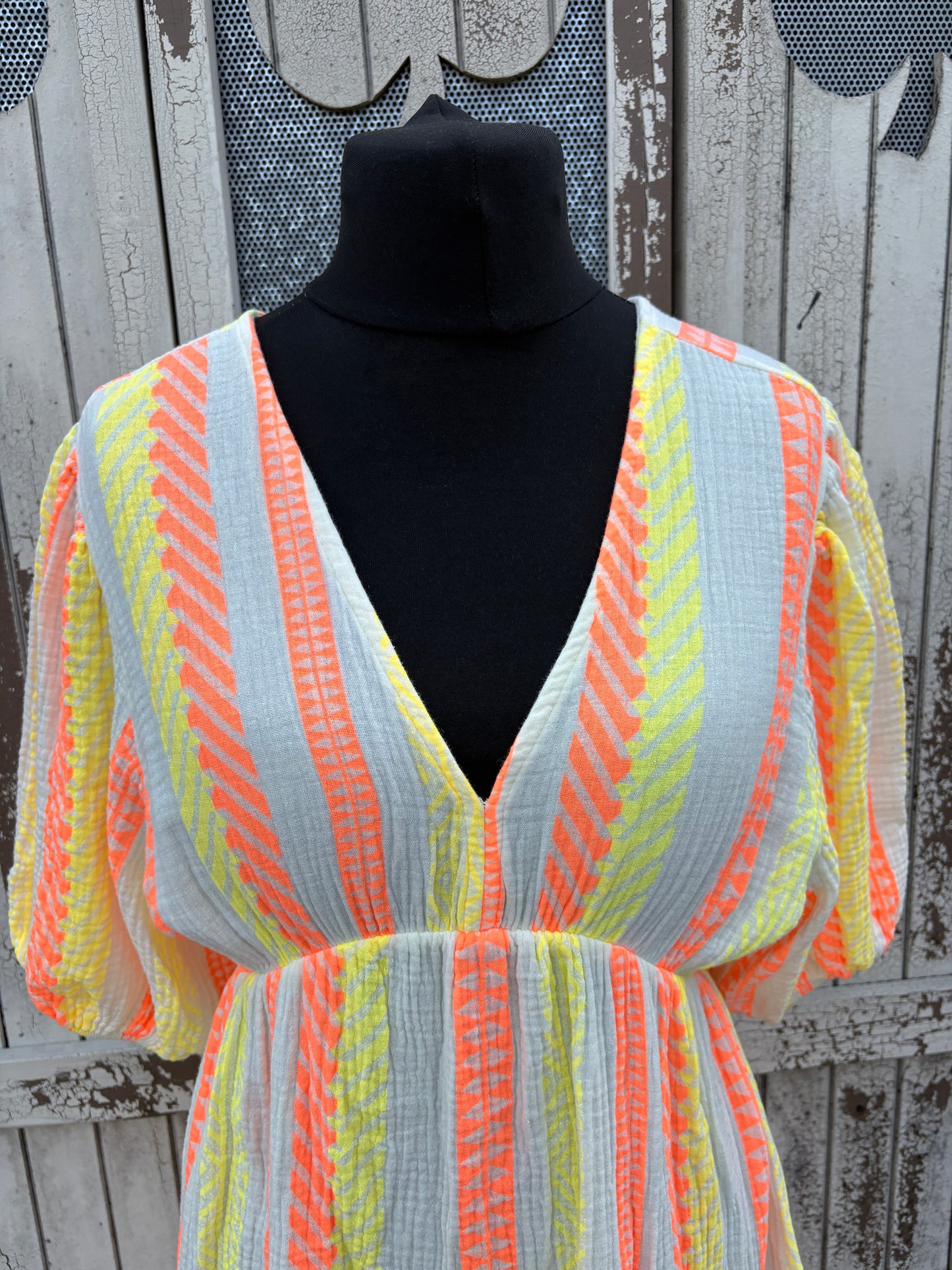 Made in Italy – Aztec Pillow Cotton Summer Dress