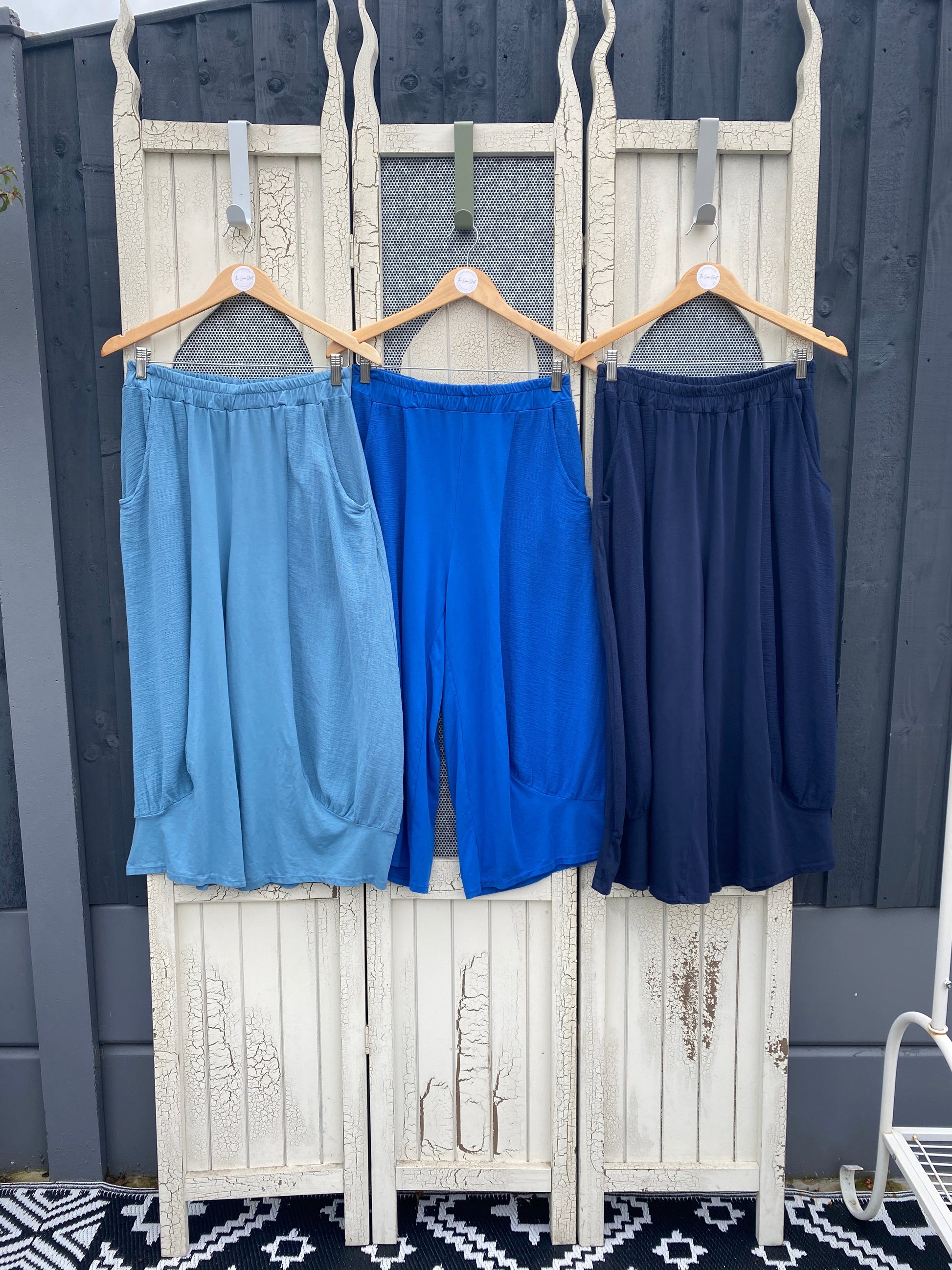 Made in Italy Cropped Hopsack Cocoon Pants - Various Colours