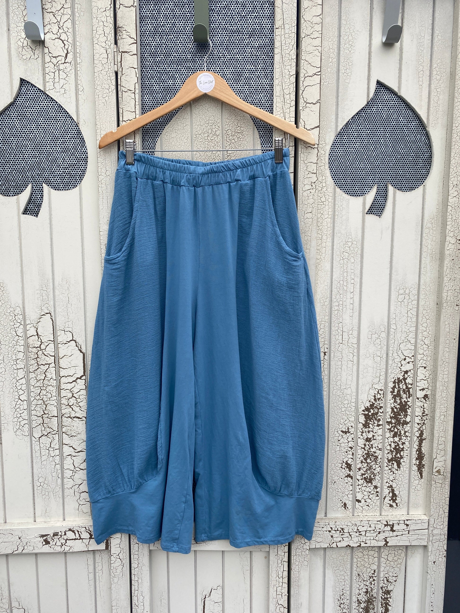 Made in Italy Cropped Hopsack Cocoon Pants - Various Colours