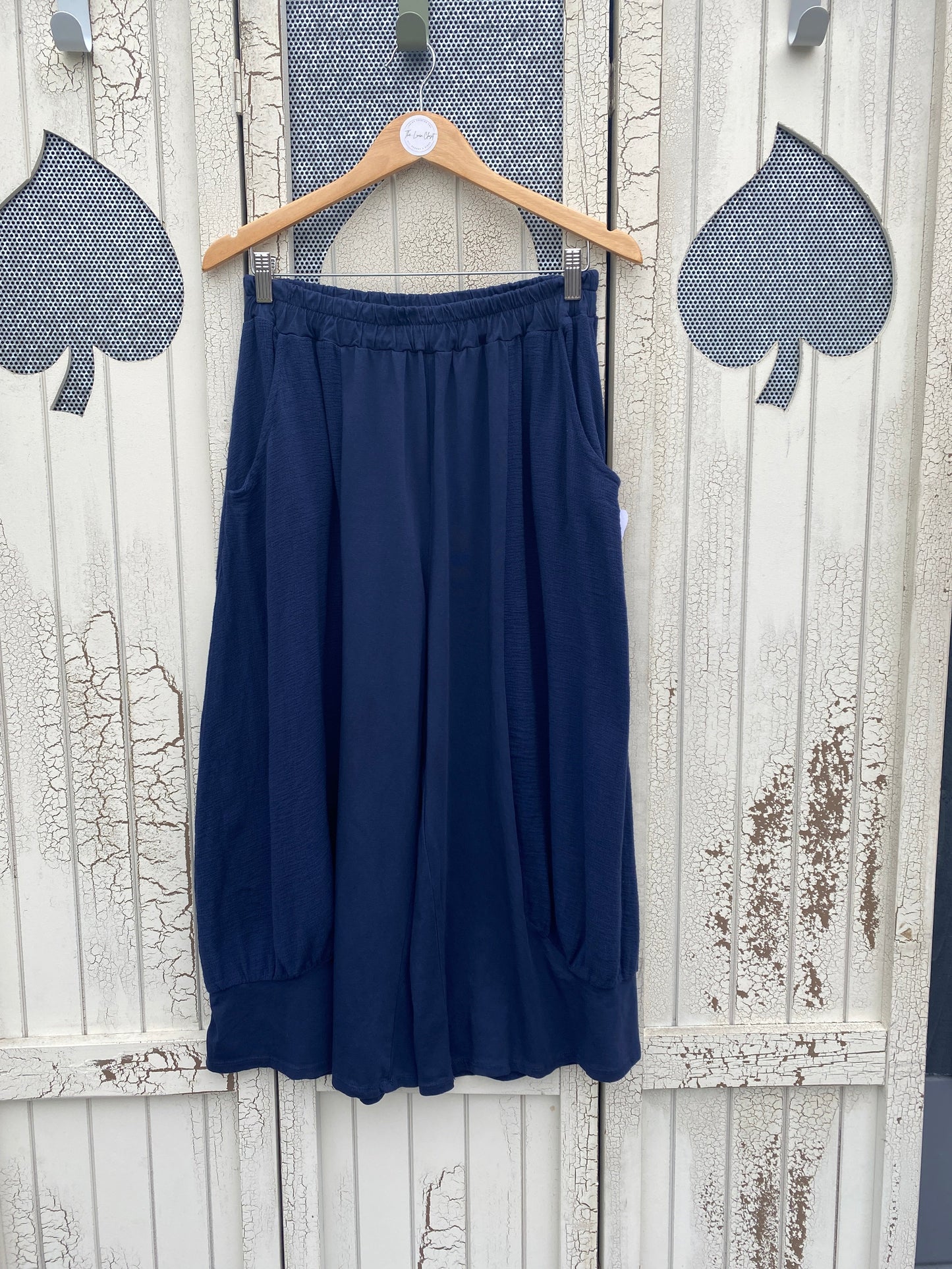 Made in Italy Cropped Hopsack Cocoon Pants - Various Colours