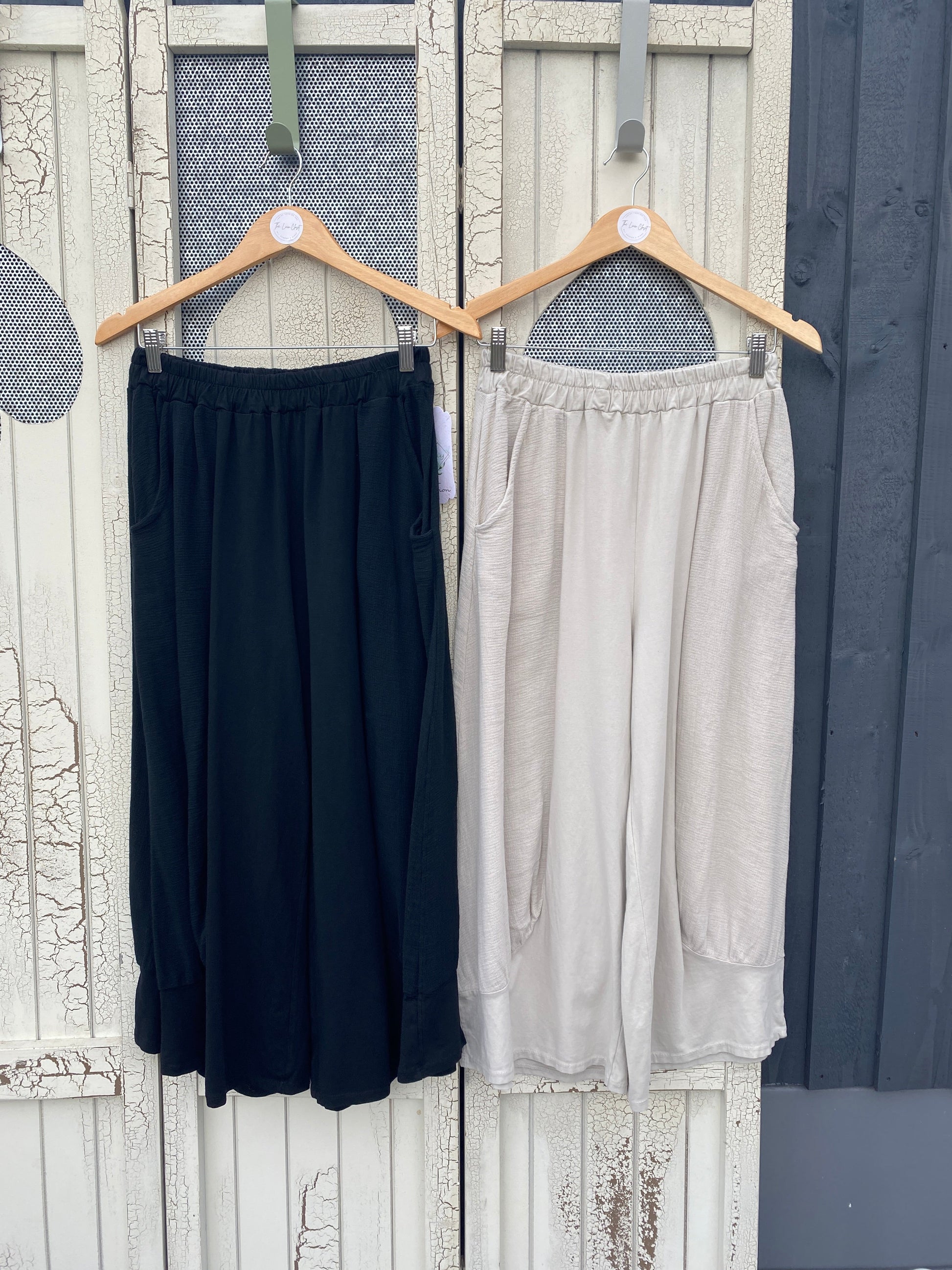 Made in Italy Cropped Hopsack Cocoon Pants - Various Colours