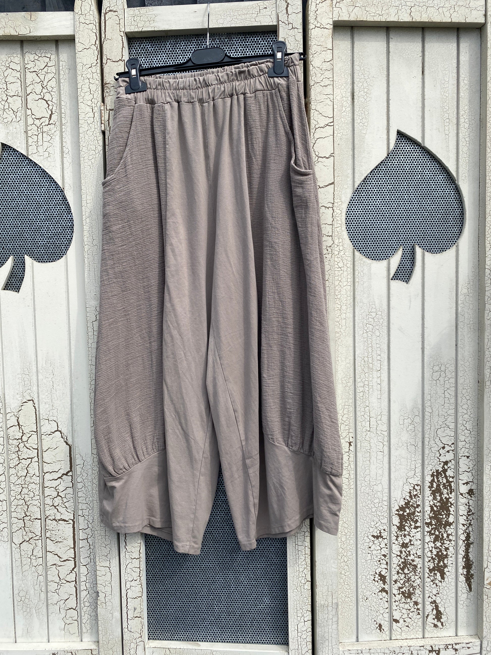Made in Italy Cropped Hopsack Cocoon Pants - Various Colours