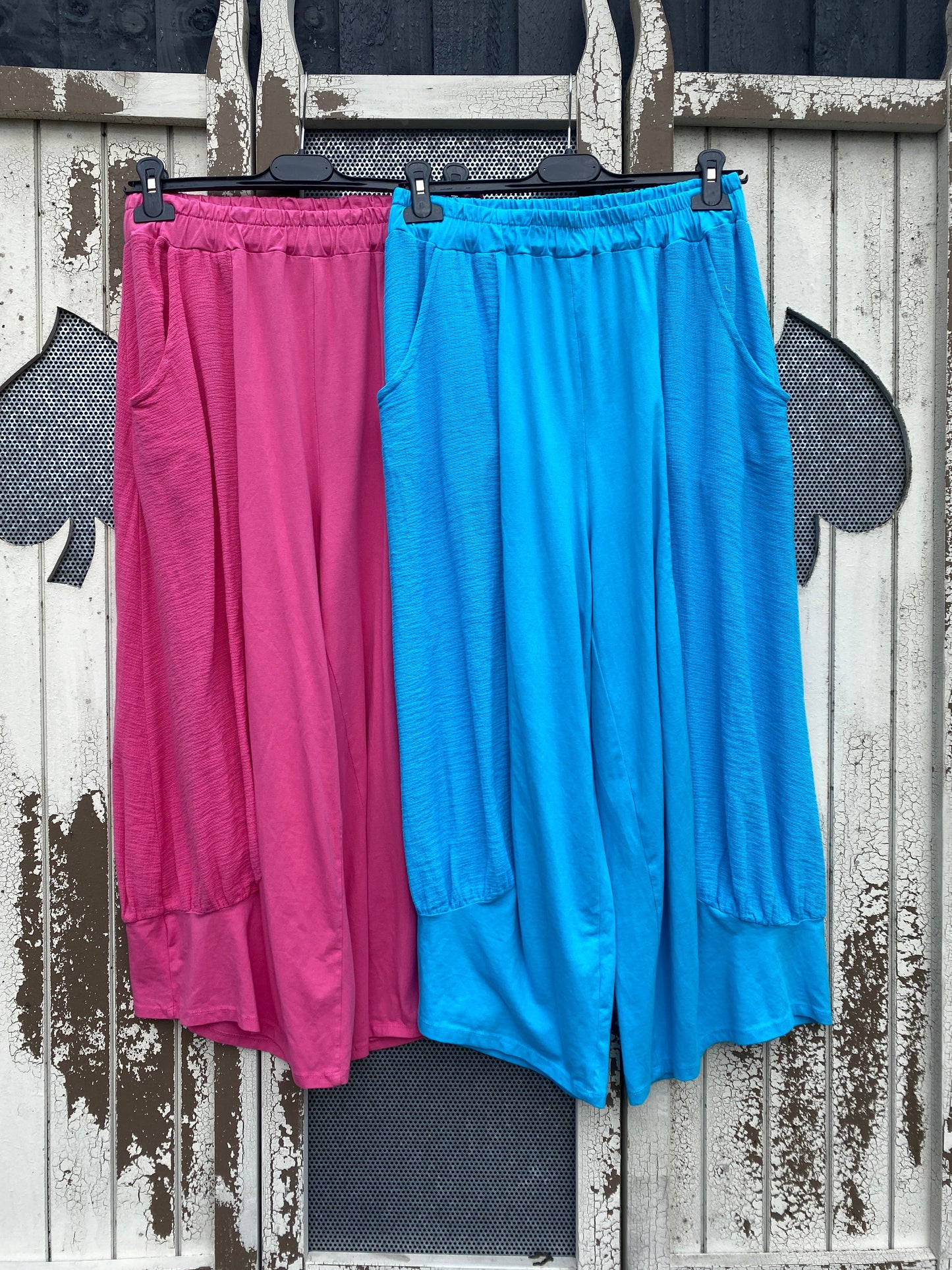 Made in Italy Cropped Hopsack Cocoon Pants - Various Colours