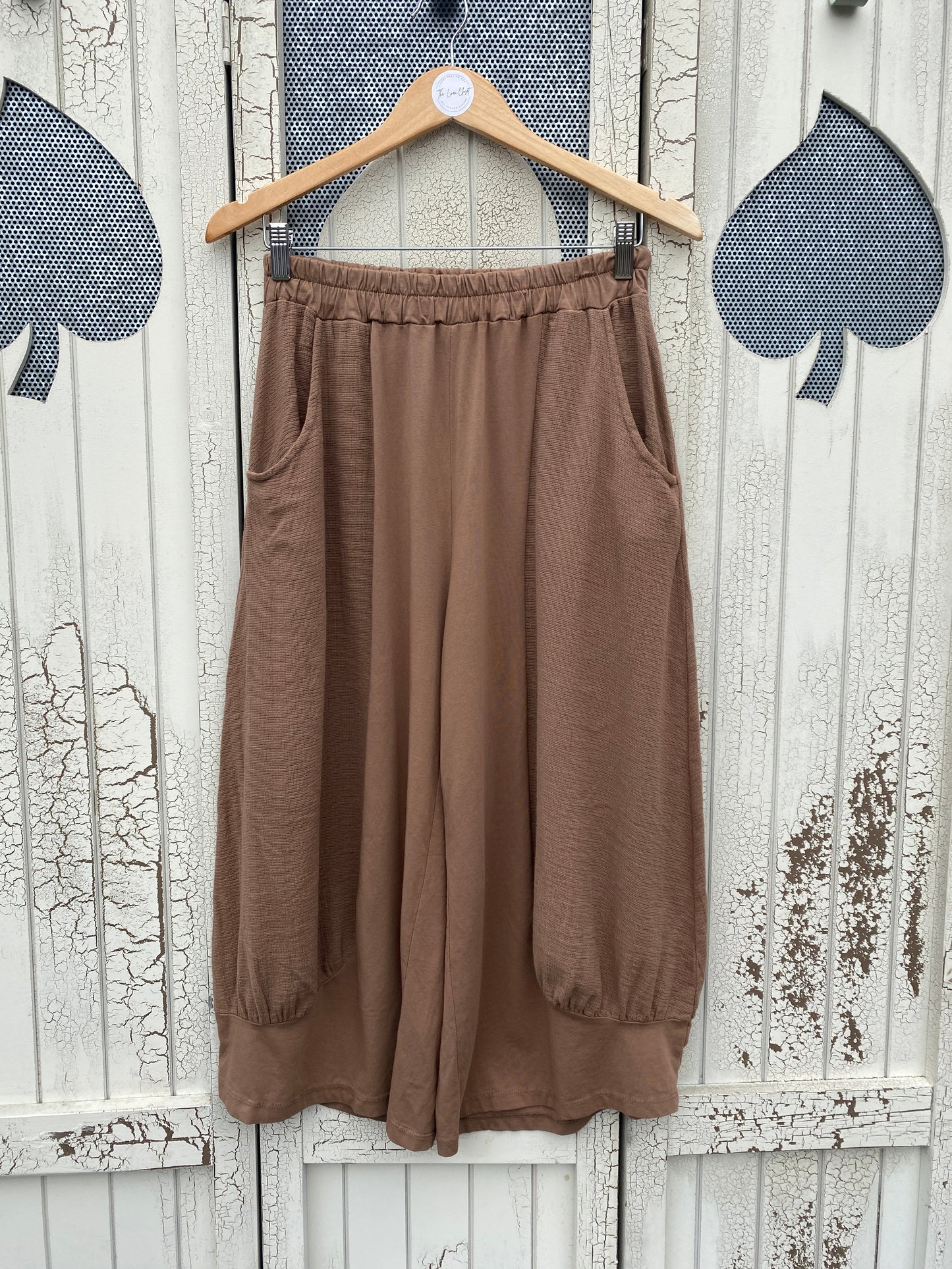 Made in Italy Cropped Hopsack Cocoon Pants - Various Colours