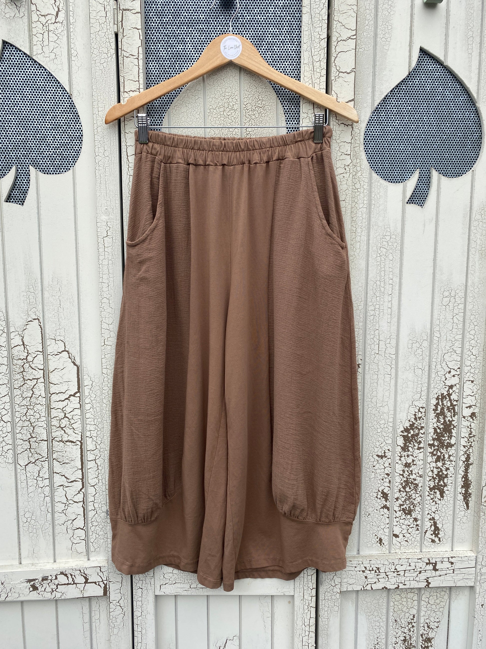 Made in Italy Cropped Hopsack Cocoon Pants - Various Colours