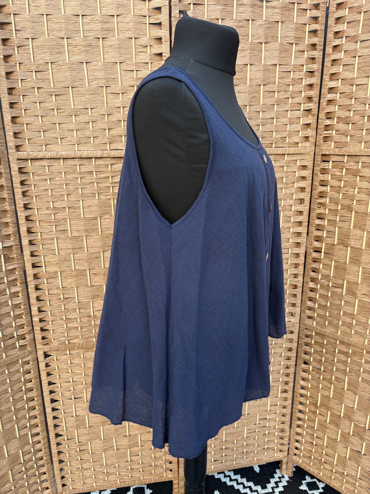 Made in Italy Hopsack Buttoned Vest Various Colours