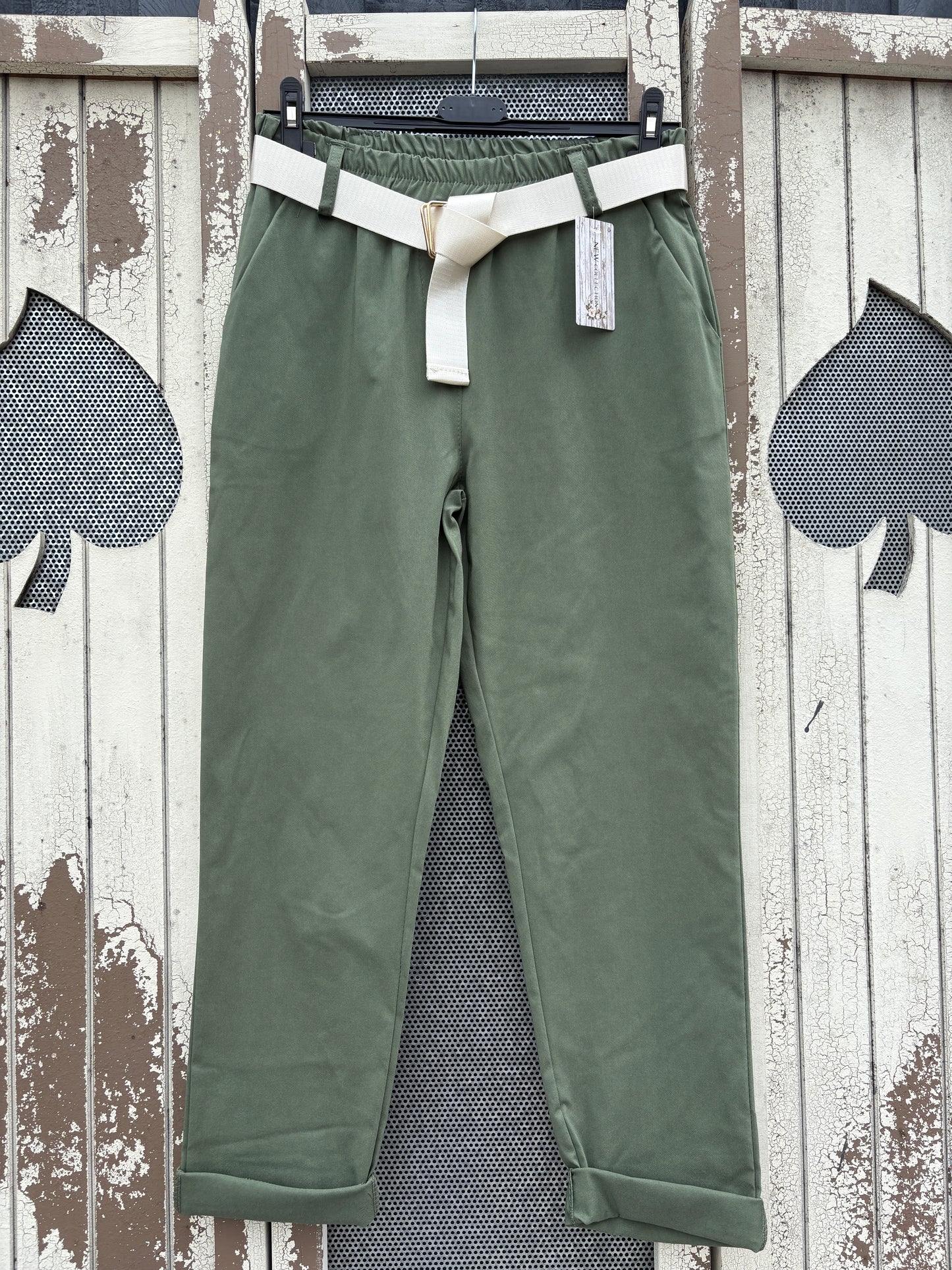 Made in Italy Magic Trousers With Belt Various Colours