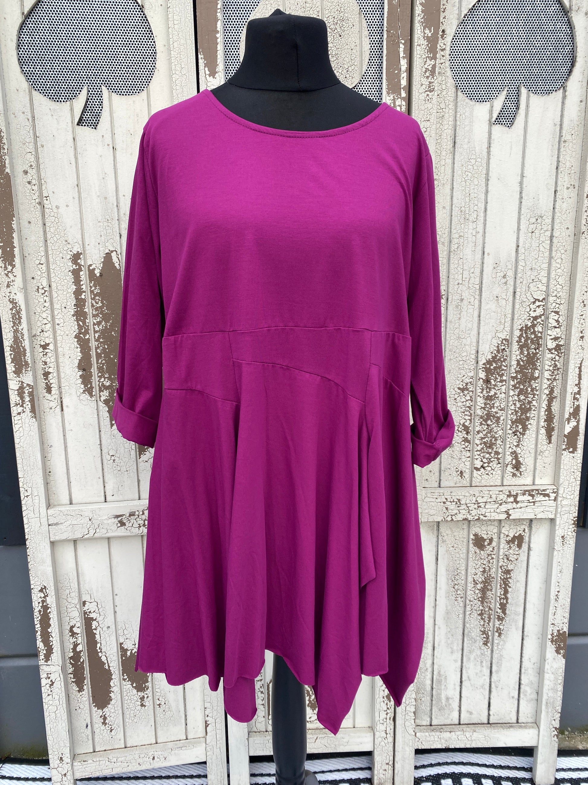 Made in Italy Milano Asymmetric Tunic Top Various Colours
