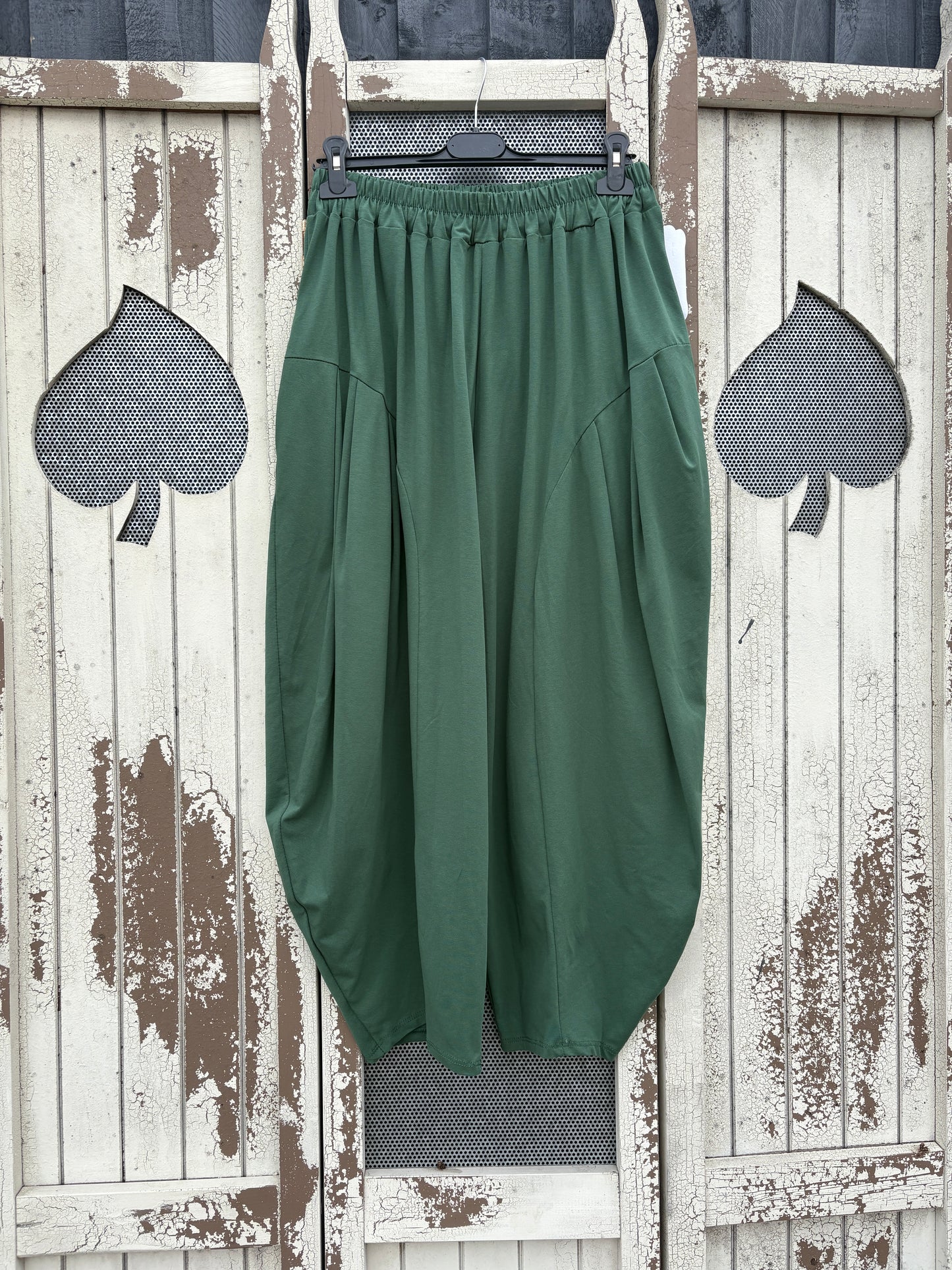 Made in Italy Milano Barrel Style Jersey Cocoon Trousers Various Colours