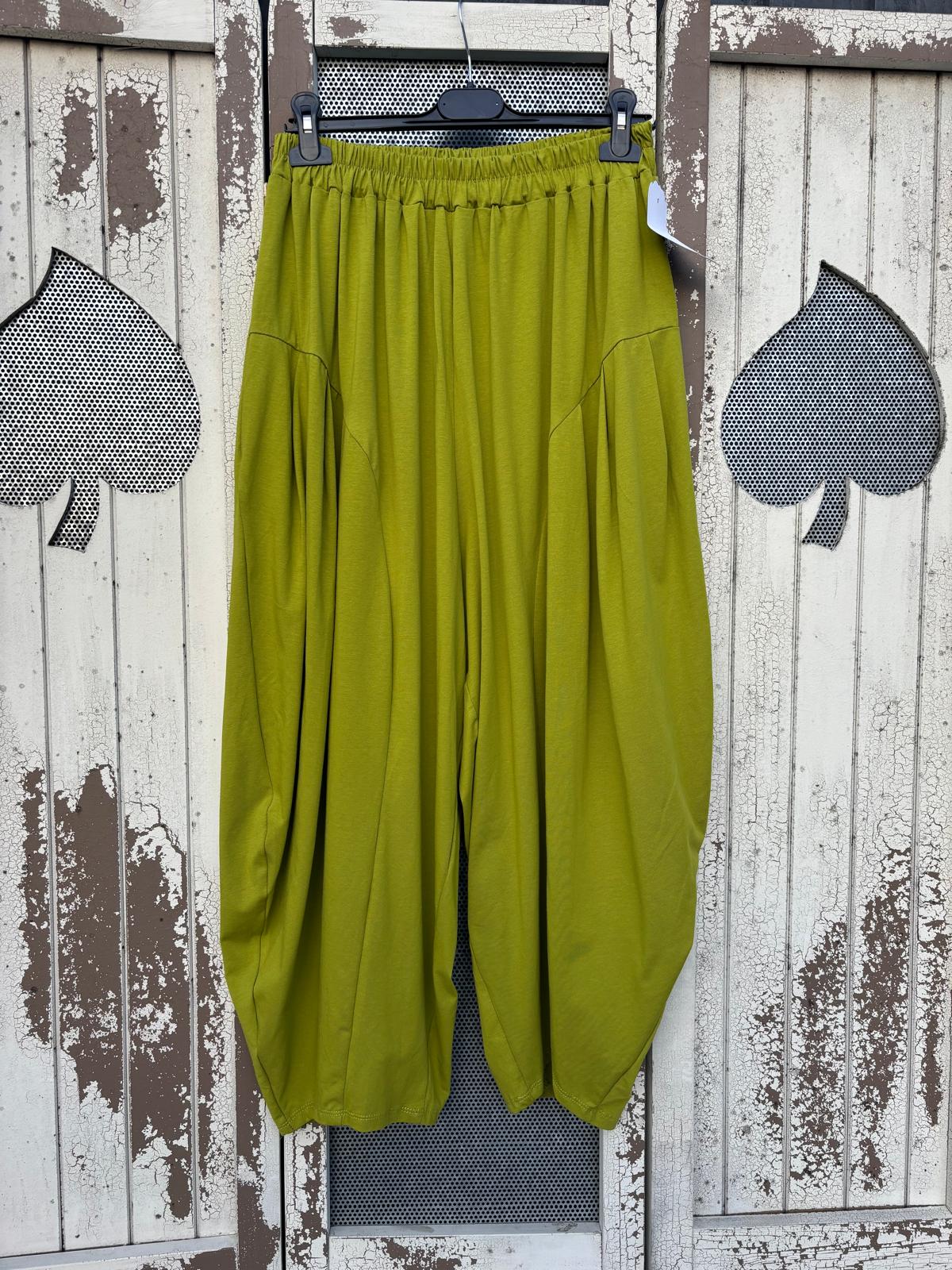 Made in Italy Milano Barrel Style Jersey Cocoon Trousers Various Colours