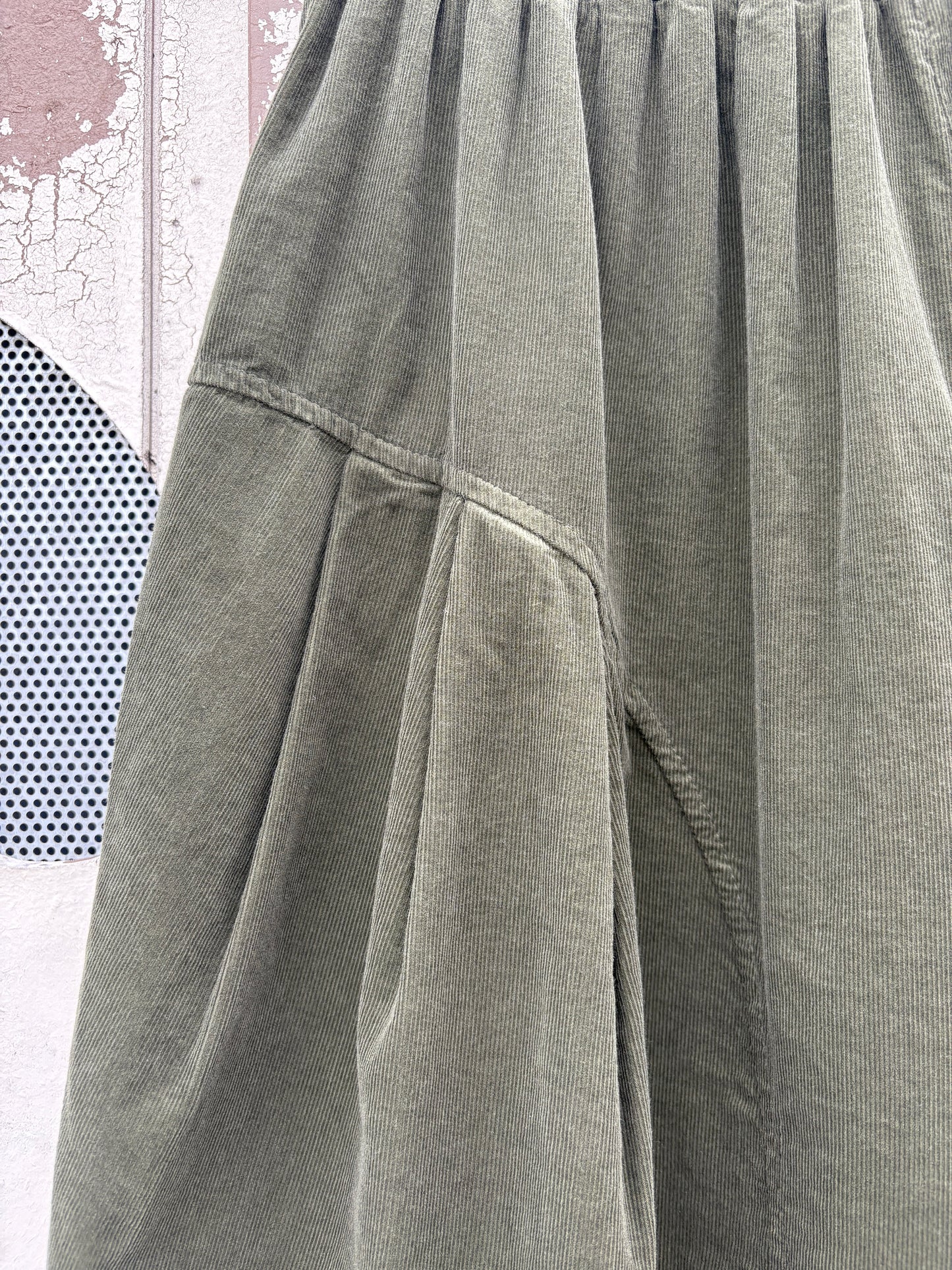 Made in Italy Needlecord Barrel Leg Cocoon Trousers Various Coloursl
