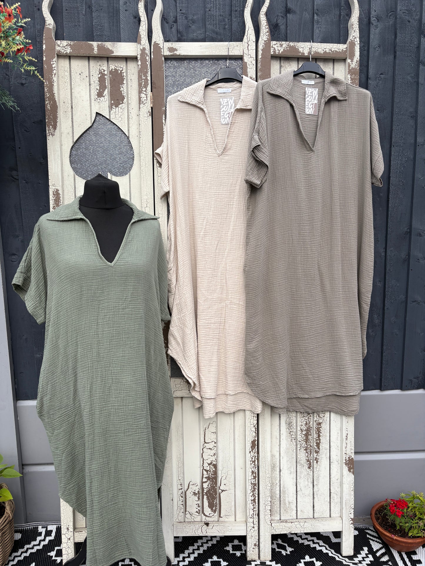 Made in Italy Pillow Cotton Shirt Dress Various Colours