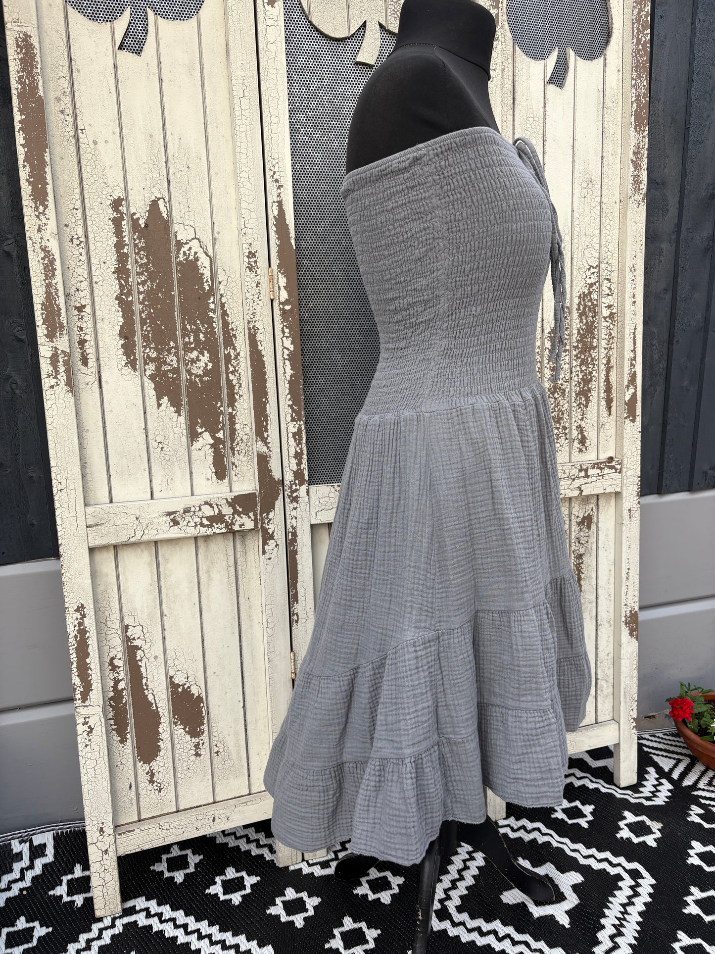 Made in Italy Pillow Cotton Strapless Dress Various Colours