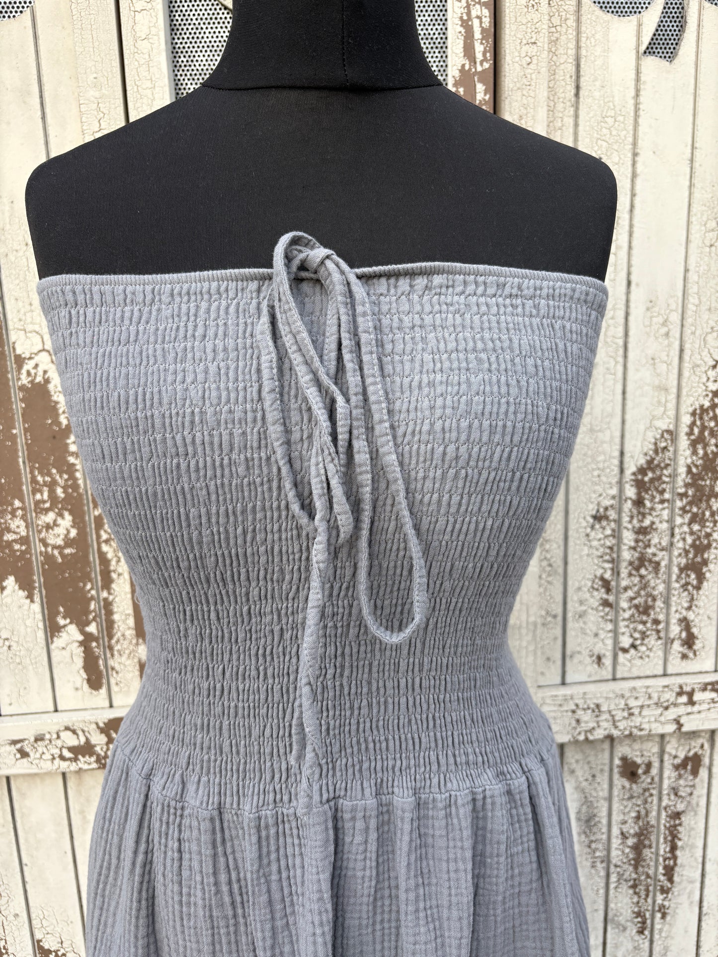 Made in Italy Pillow Cotton Strapless Dress Various Colours