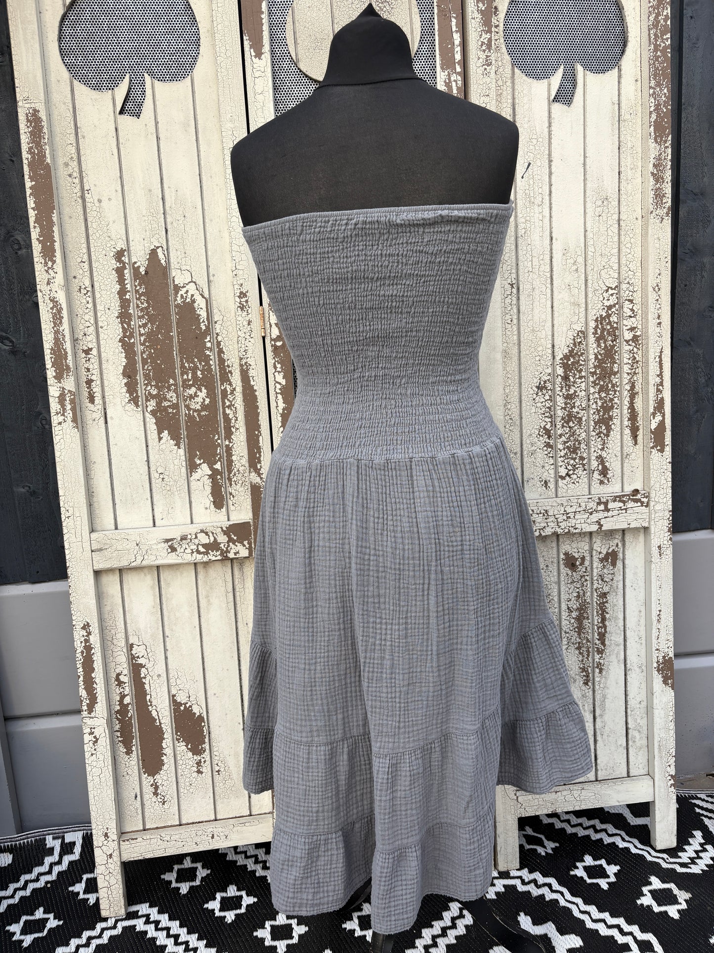Made in Italy Pillow Cotton Strapless Dress Various Colours