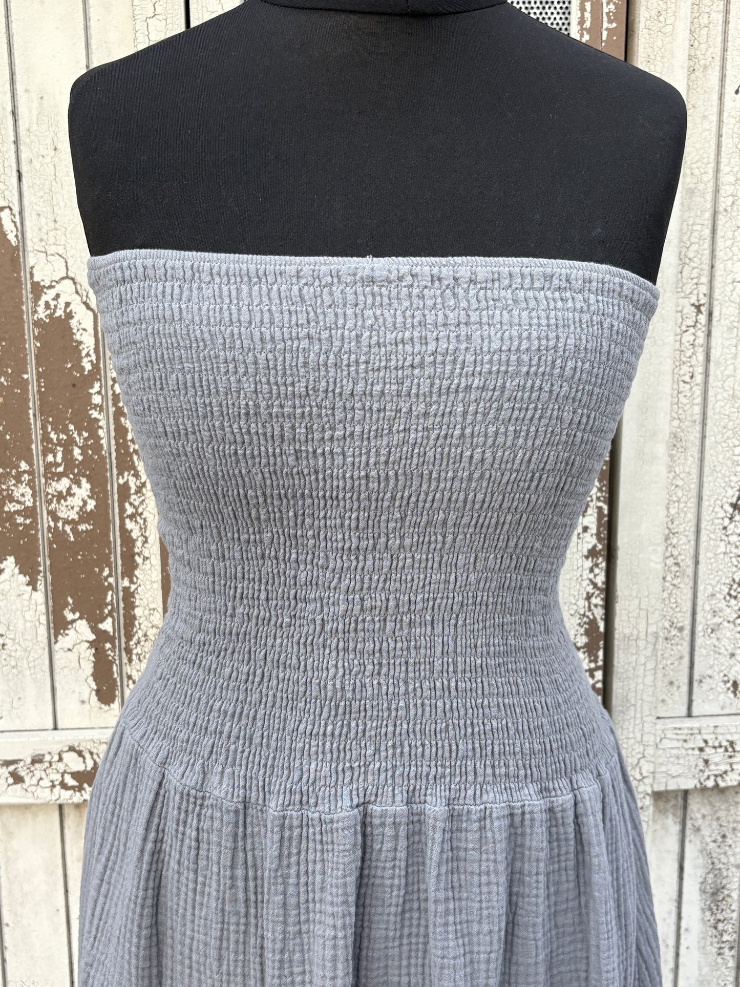 Made in Italy Pillow Cotton Strapless Dress Various Colours