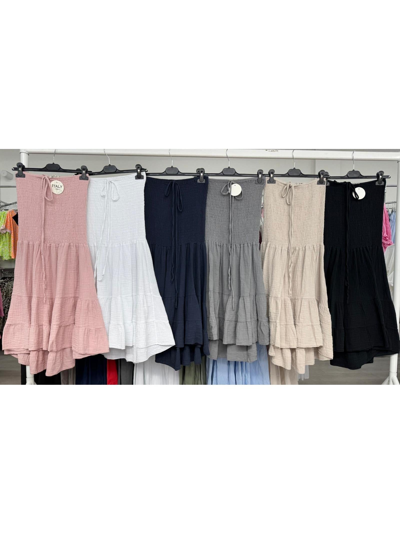 Made in Italy Pillow Cotton Strapless Dress Various Colours