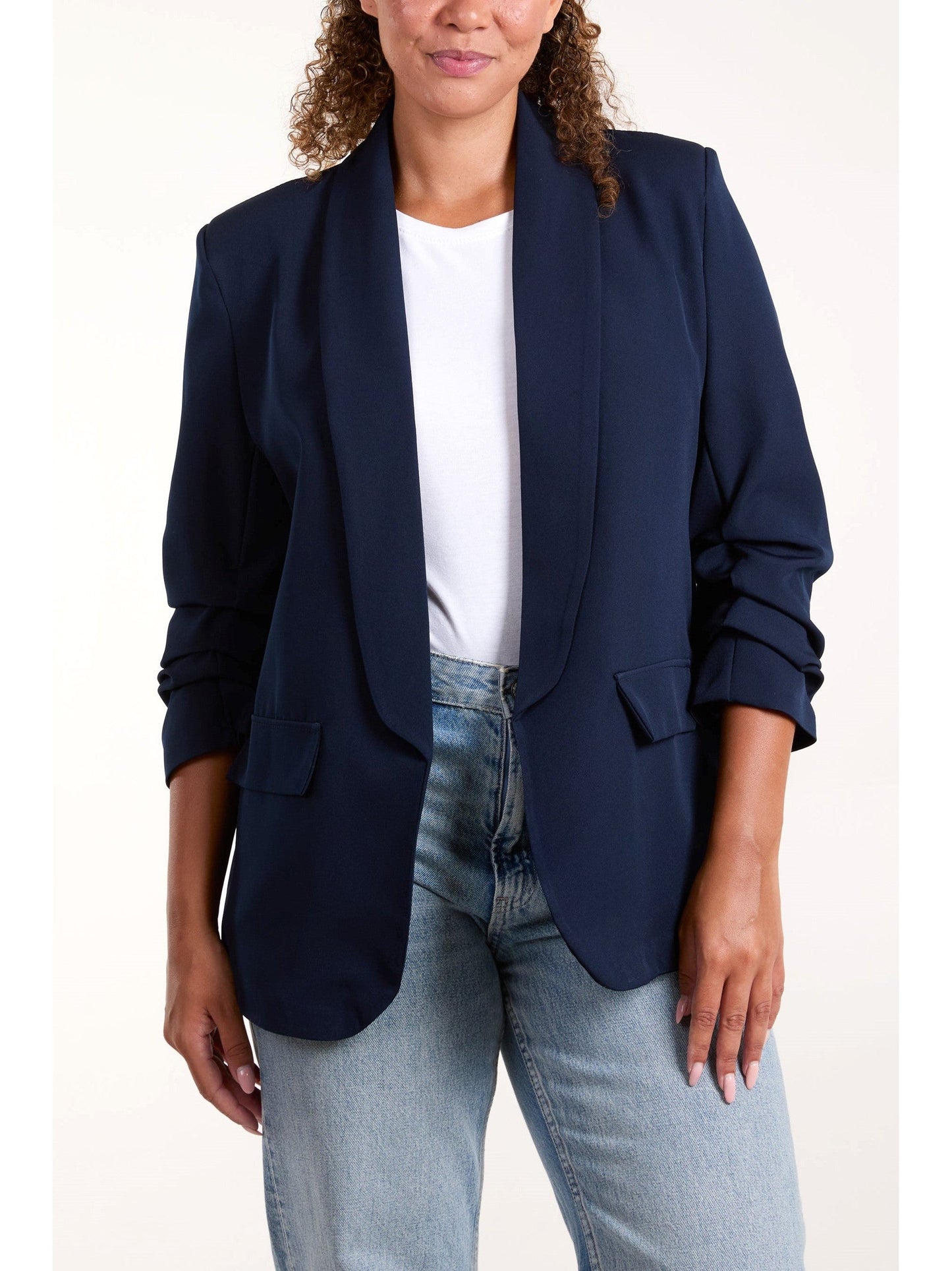 Made in Italy Ruched Sleeve Blazer Various Colours and Sizes