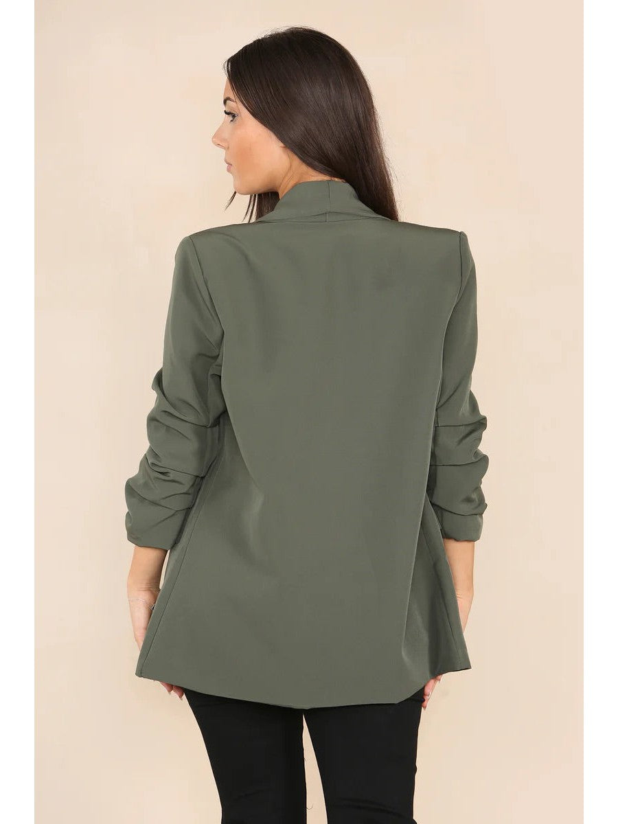 Made in Italy Ruched Sleeve Blazer Various Colours and Sizes
