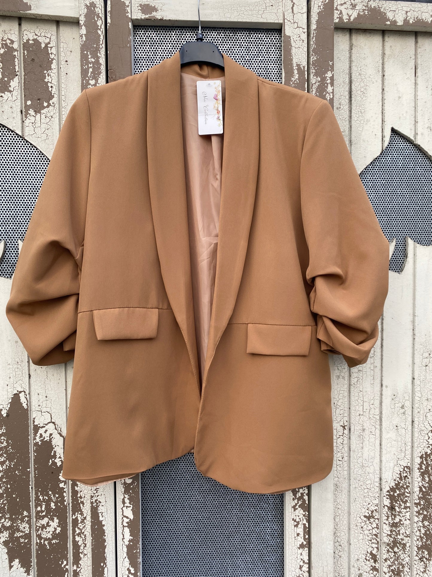 Made in Italy Ruched Sleeve Blazer Various Colours and Sizes