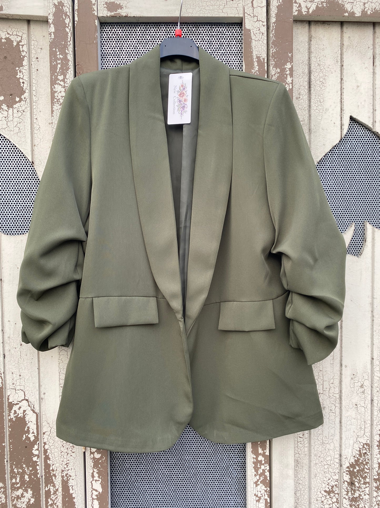 Made in Italy Ruched Sleeve Blazer Various Colours and Sizes