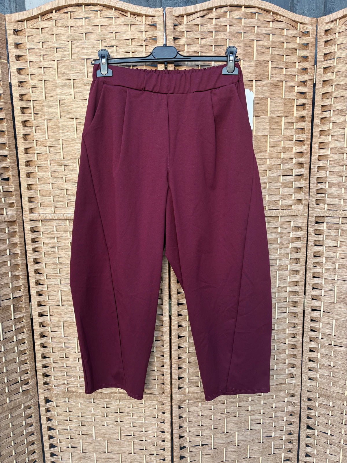 Made in Italy Scuba Barrel Leg Trousers Various Colours