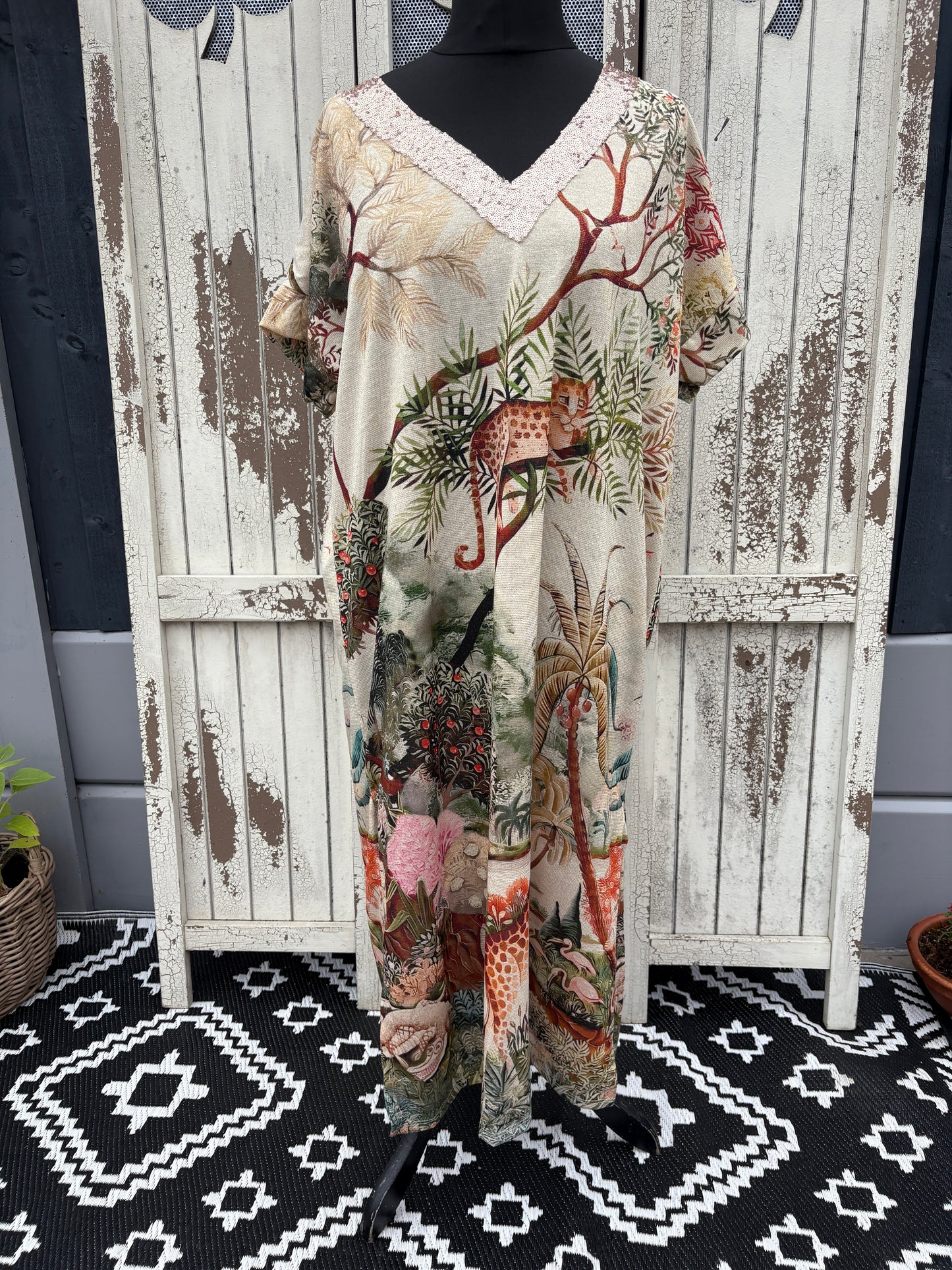 Made in Italy Sequin V Neck Dress – Jungle