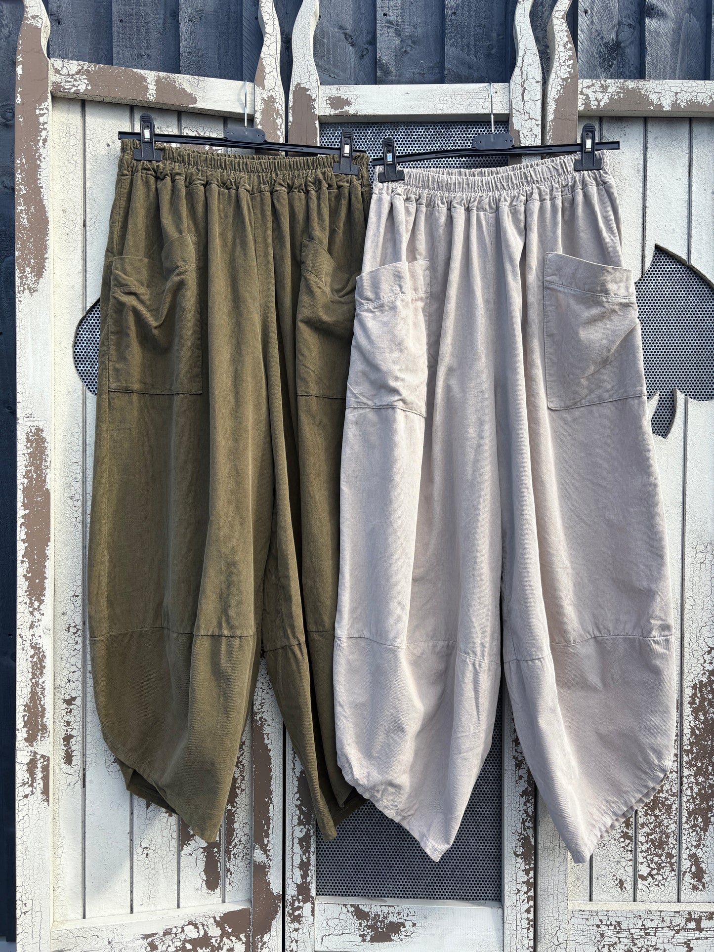 Made in Italy Shelby Cocoon Needlecord Trousers Various Colours
