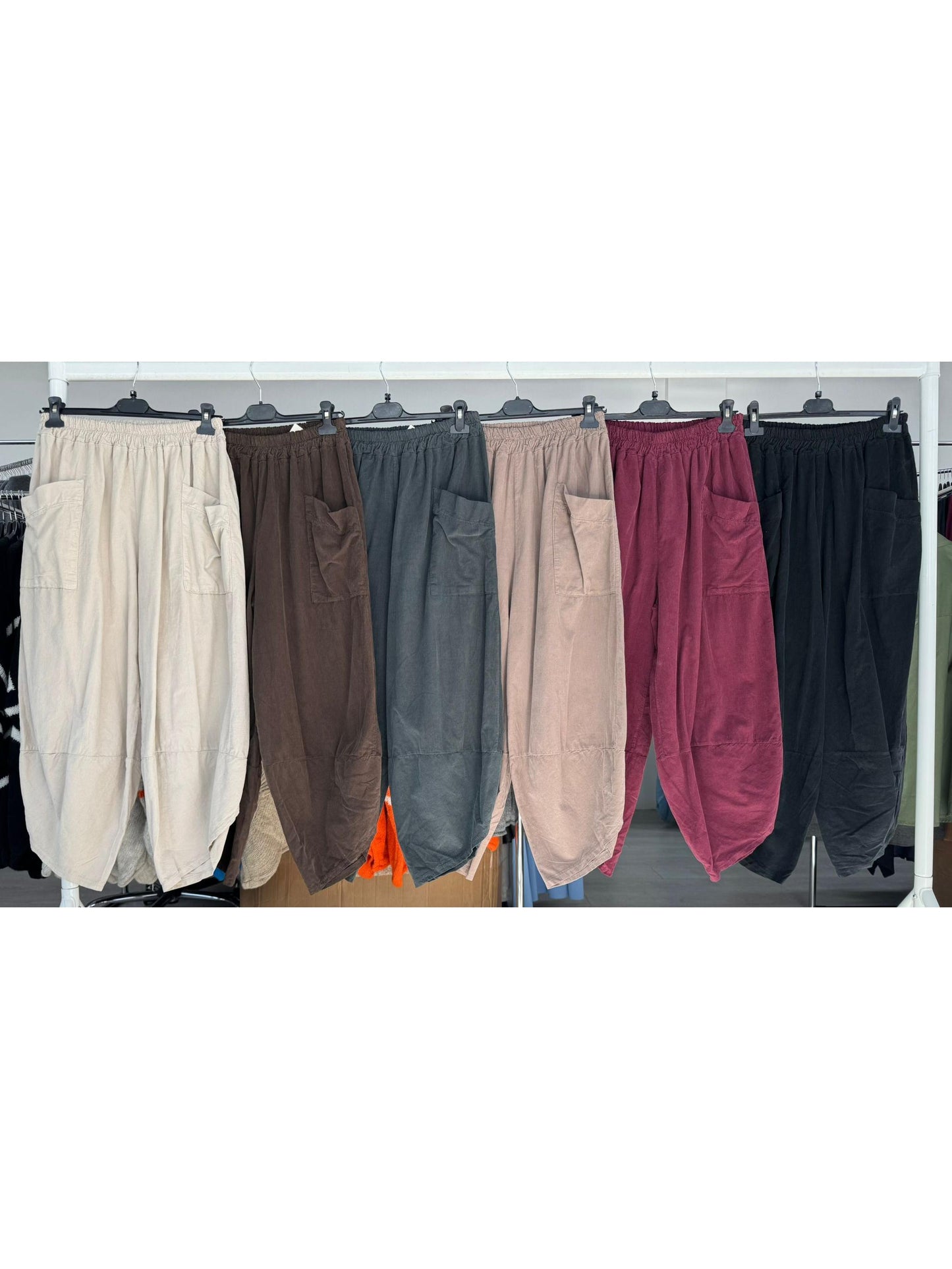 Made in Italy Shelby Cocoon Needlecord Trousers Various Colours