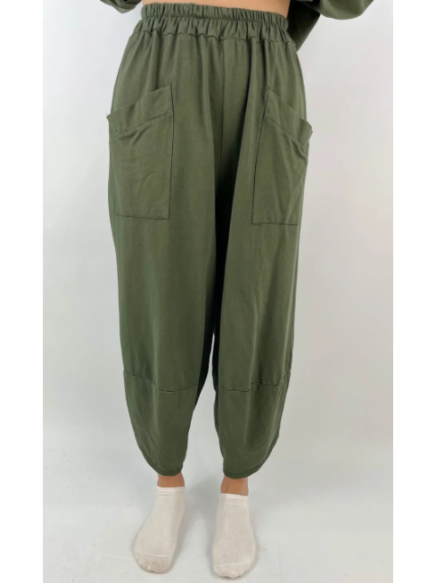 Made in Italy Shelby Cocoon Trousers Various Colours - Sweatshirt Fabric