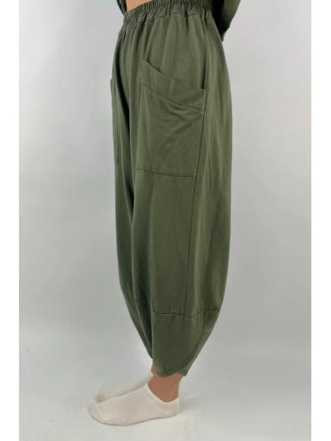 Made in Italy Shelby Cocoon Trousers Various Colours - Sweatshirt Fabric