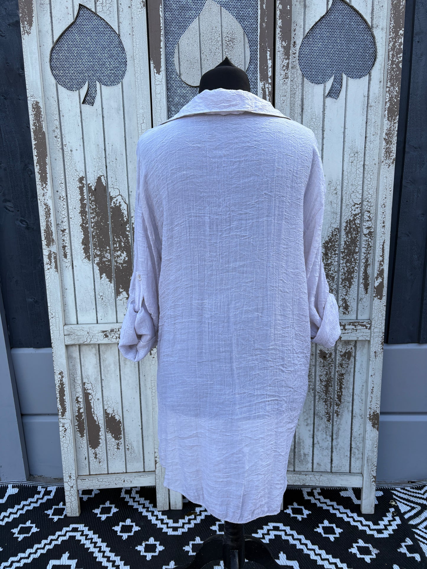 Made in Italy Summer Hi-Lo Shirt - Pink