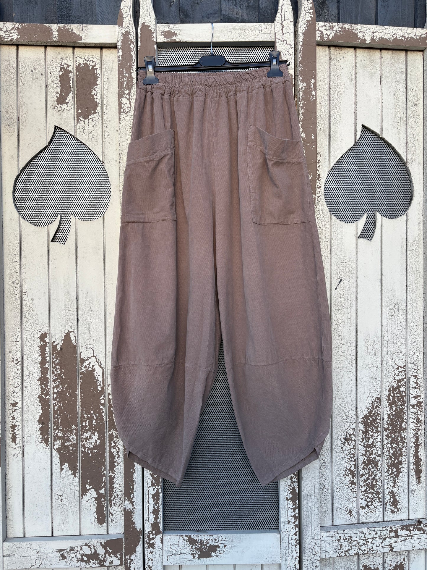 Made in Italy Tulip Cocoon Needlecord Trousers Various Colours