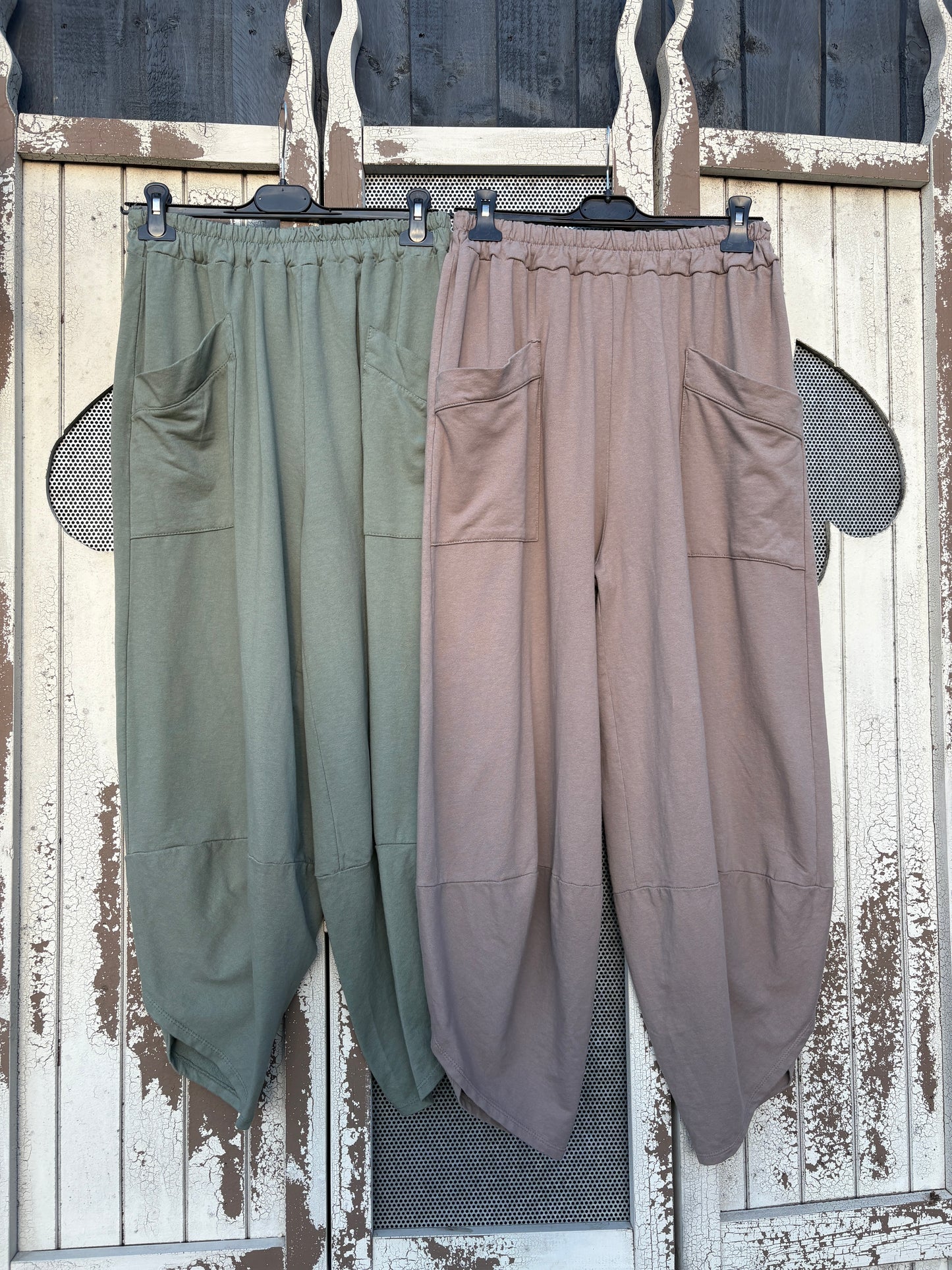 Made in Italy Tulip Leg Cocoon Trousers Various Colours