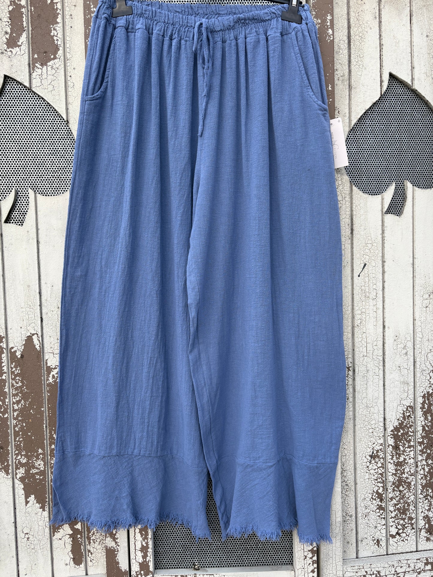 Made in Italy Wide-Legged Summer Trousers – Lightweight Linen-Cotton Blend