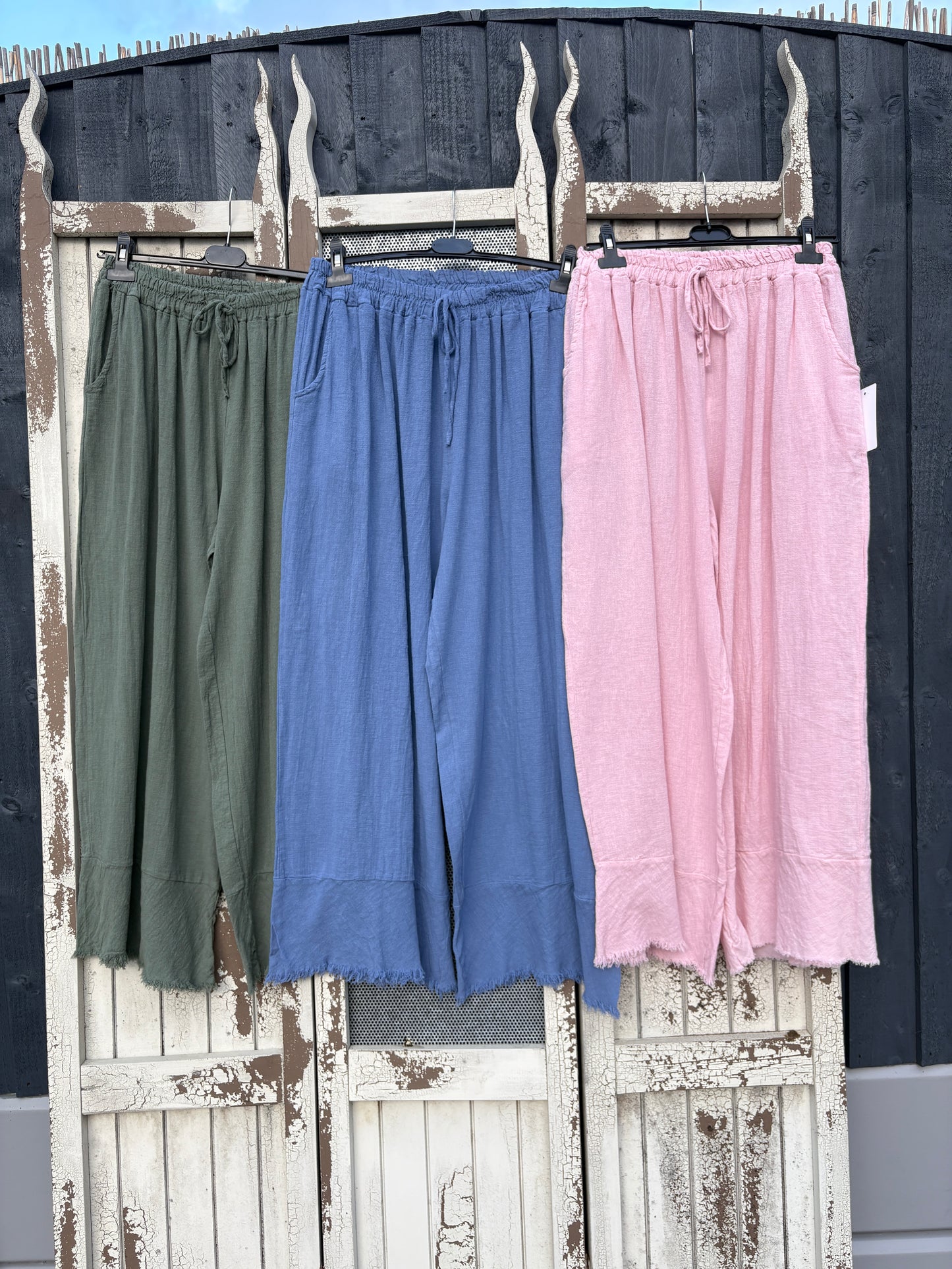 Made in Italy Wide-Legged Summer Trousers – Lightweight Linen-Cotton Blend