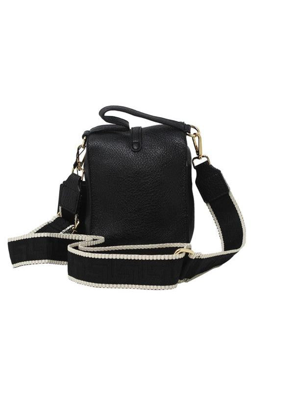 Vegan Leather Cross Body Bag with Guitar Strap
