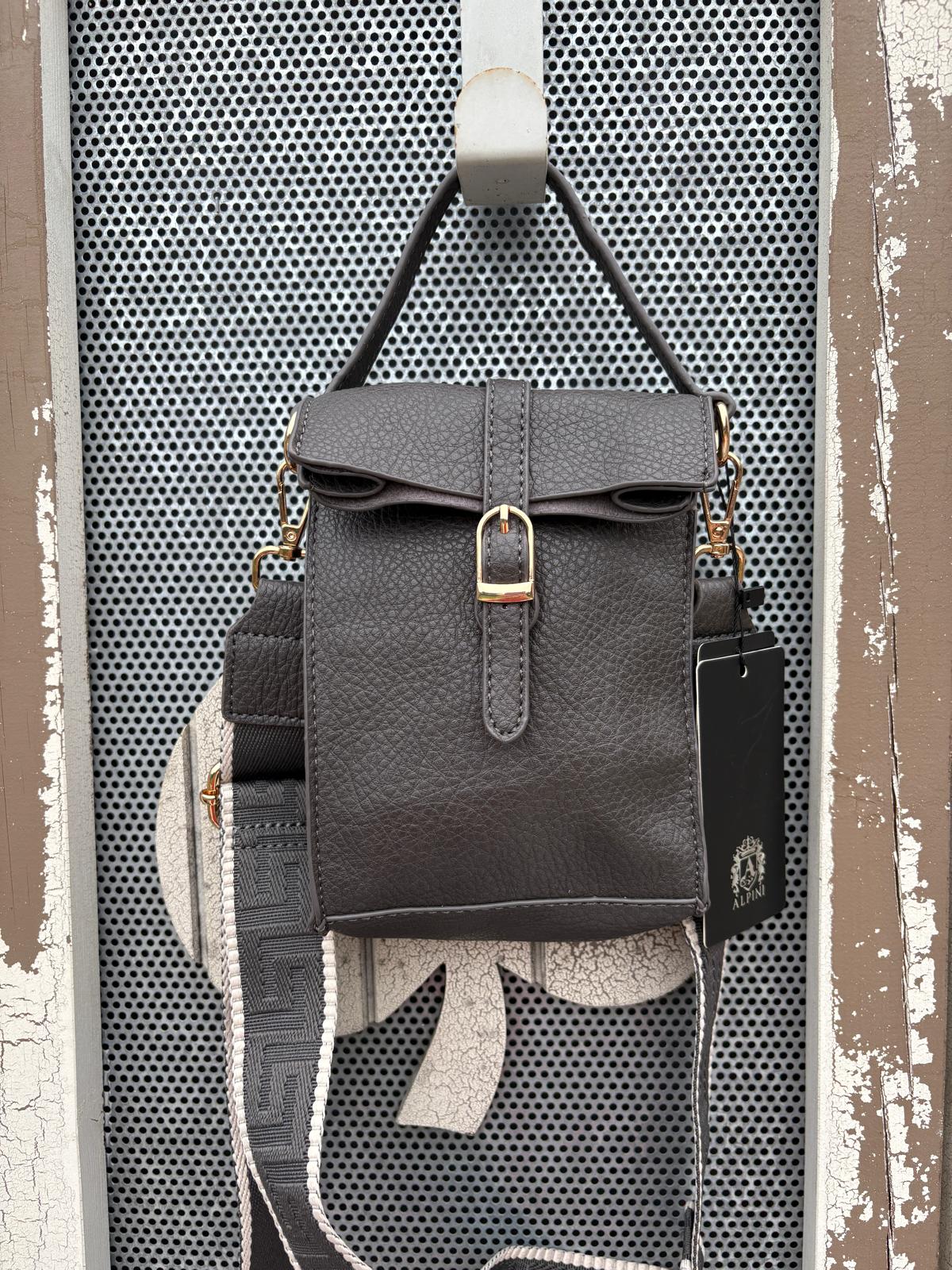 Vegan Leather Cross Body Bag with Guitar Strap