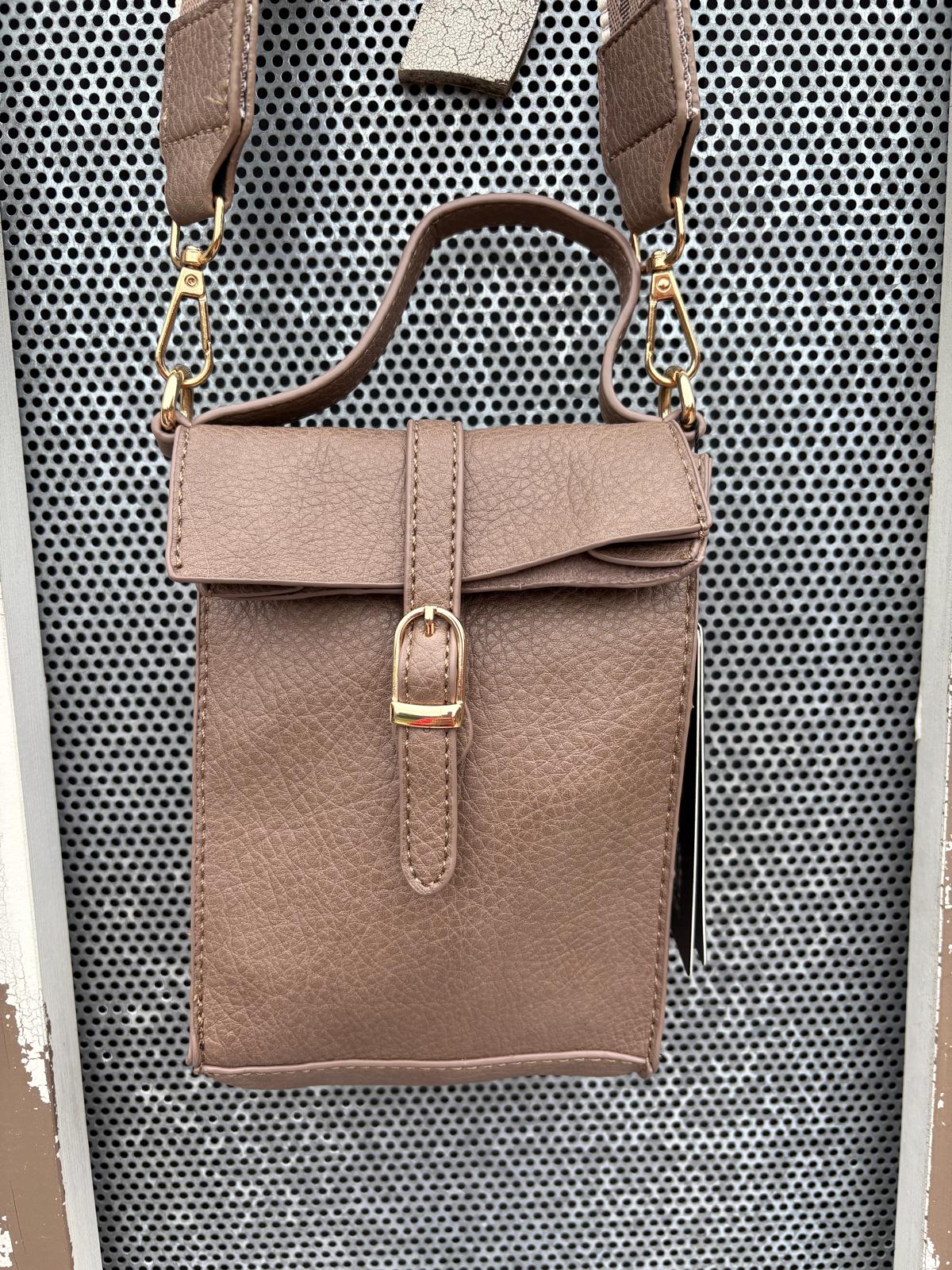 Vegan Leather Cross Body Bag with Guitar Strap