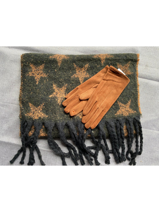 #09 Blanket Scarf Gift Set with Gloves