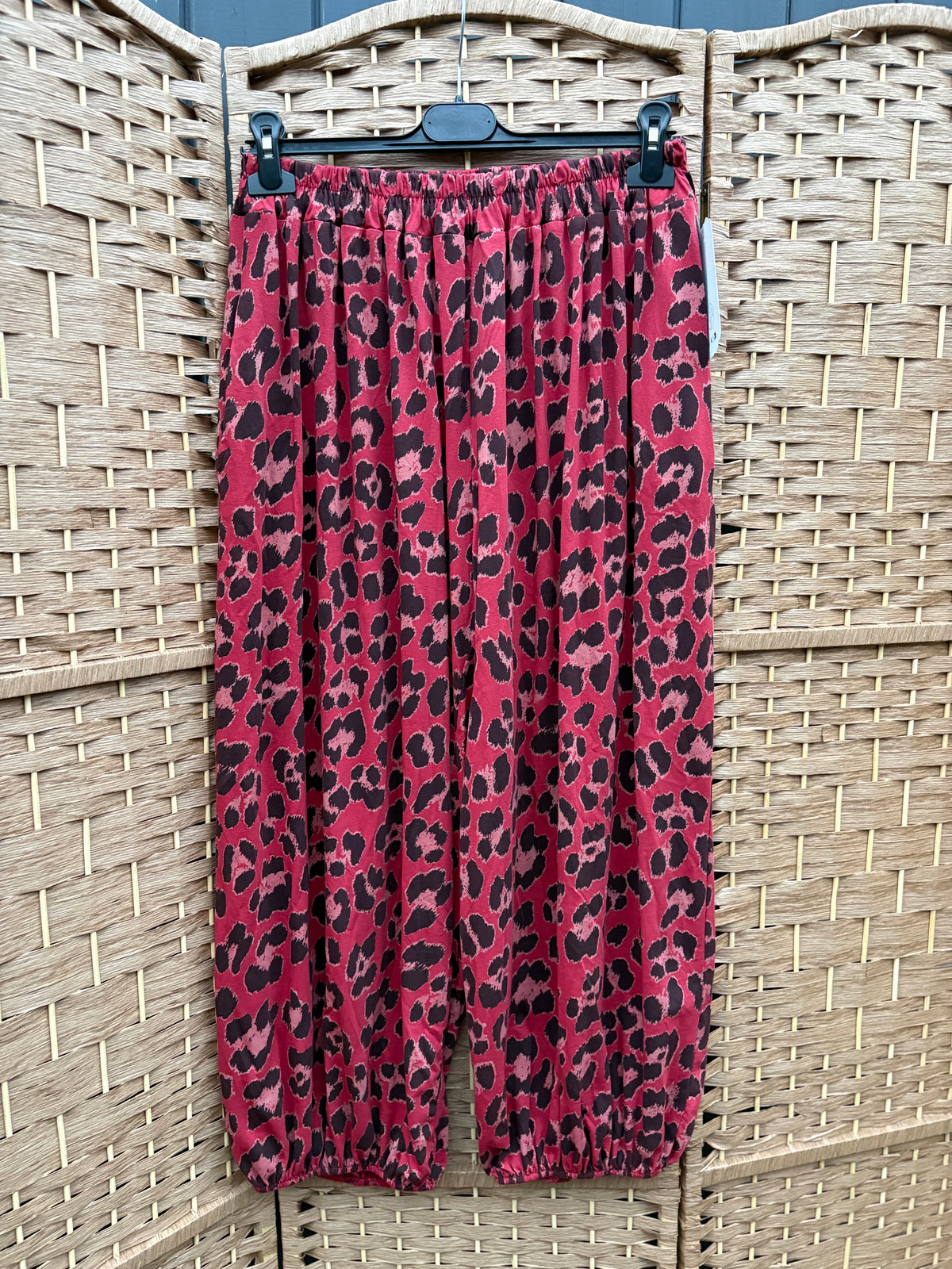 Made in Italy Balloon Leg Harem Trousers Animal Print