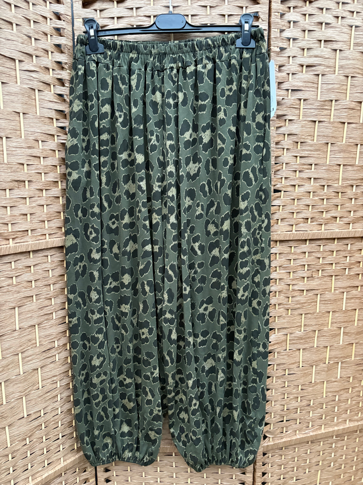 Made in Italy Balloon Leg Harem Trousers Animal Print