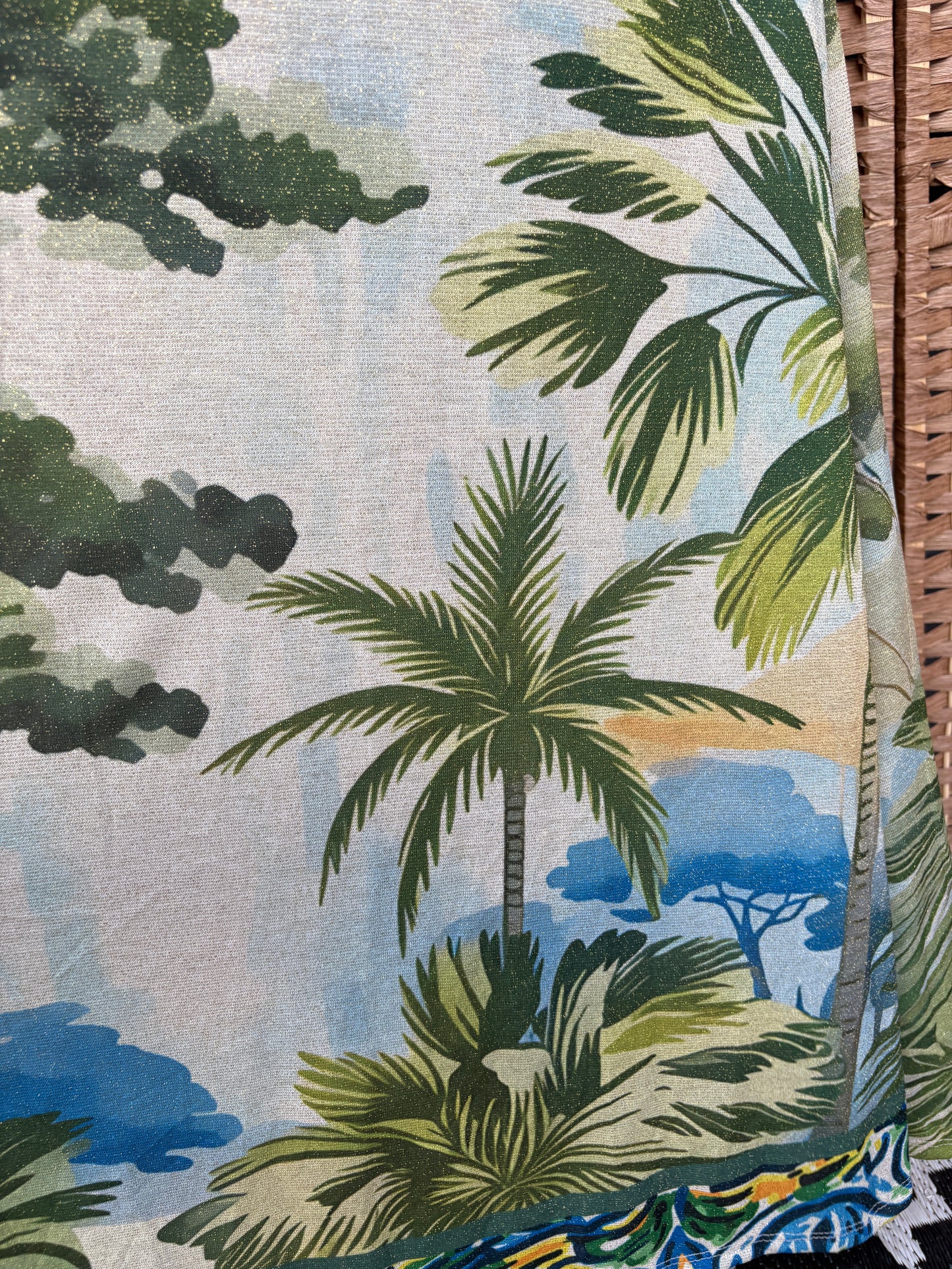 Made in Italy Tropical Parrot Print Halter Neck Maxi Dress