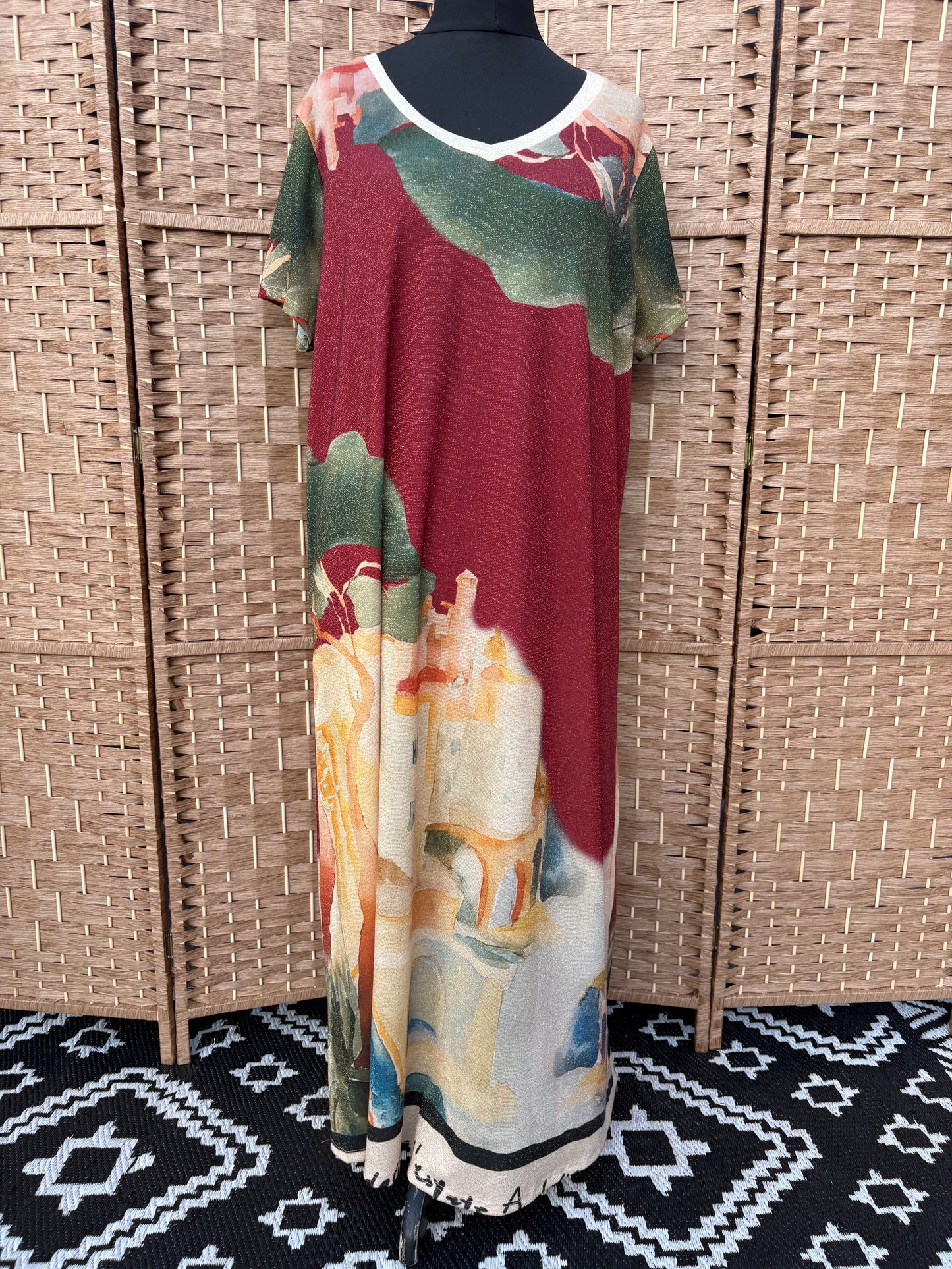 Made in Italy Portofino Shimmer Maxi Dress